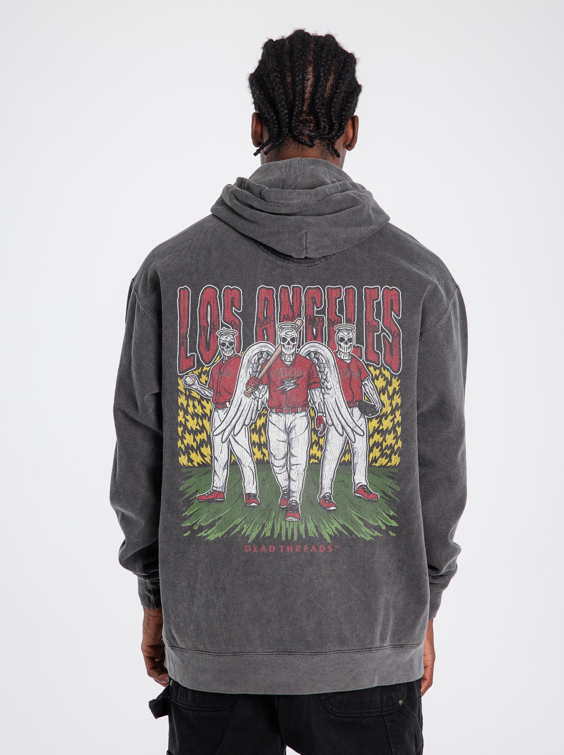 LOS ANGELES “RED” BASEBALL - “DT ESSENTIAL" HOODIE – Hoodie – Dead Threads Apparel