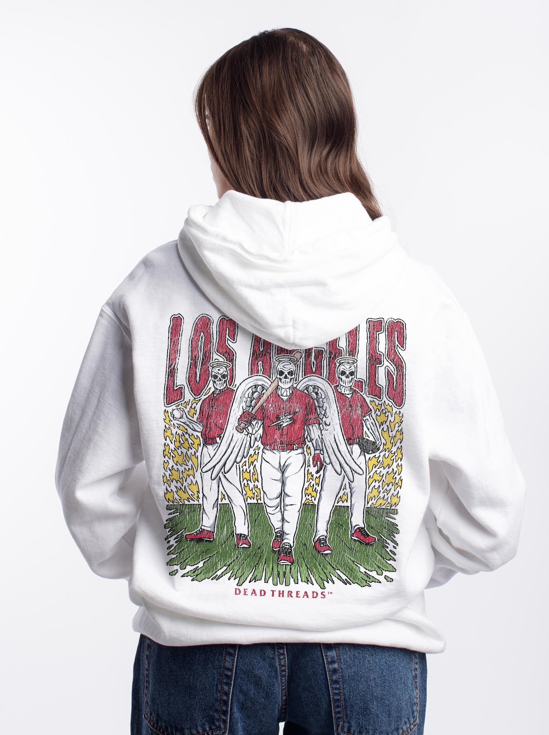 LOS ANGELES “RED” BASEBALL - “DT ESSENTIAL" HOODIE – Hoodie – Dead Threads Apparel
