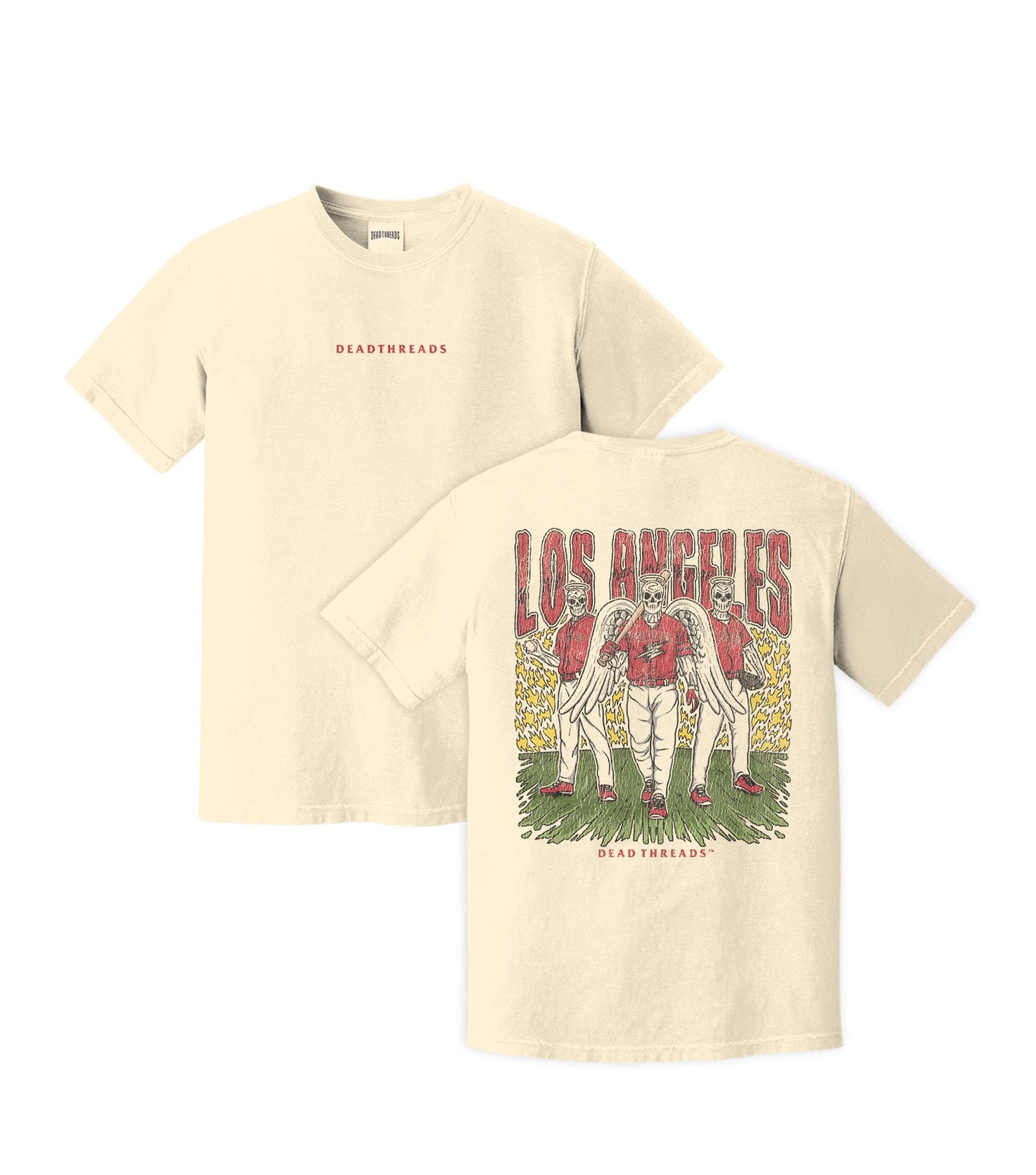 LOS ANGELES “RED” BASEBALL - “DT ESSENTIAL" PREMIUM T - SHIRT – T-Shirt – Dead Threads Apparel
