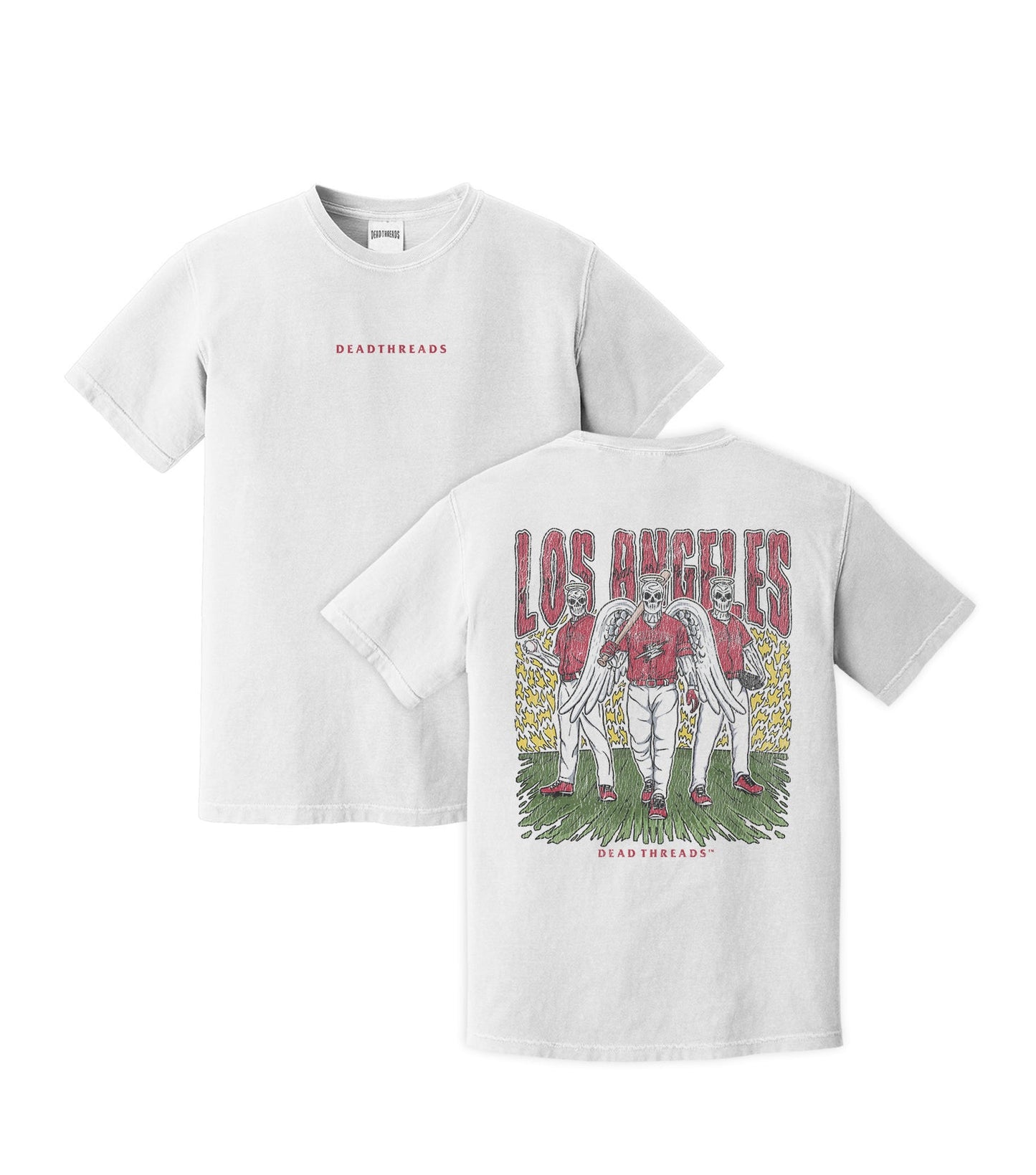 LOS ANGELES “RED” BASEBALL - “DT ESSENTIAL" PREMIUM T - SHIRT – T-Shirt – Dead Threads Apparel