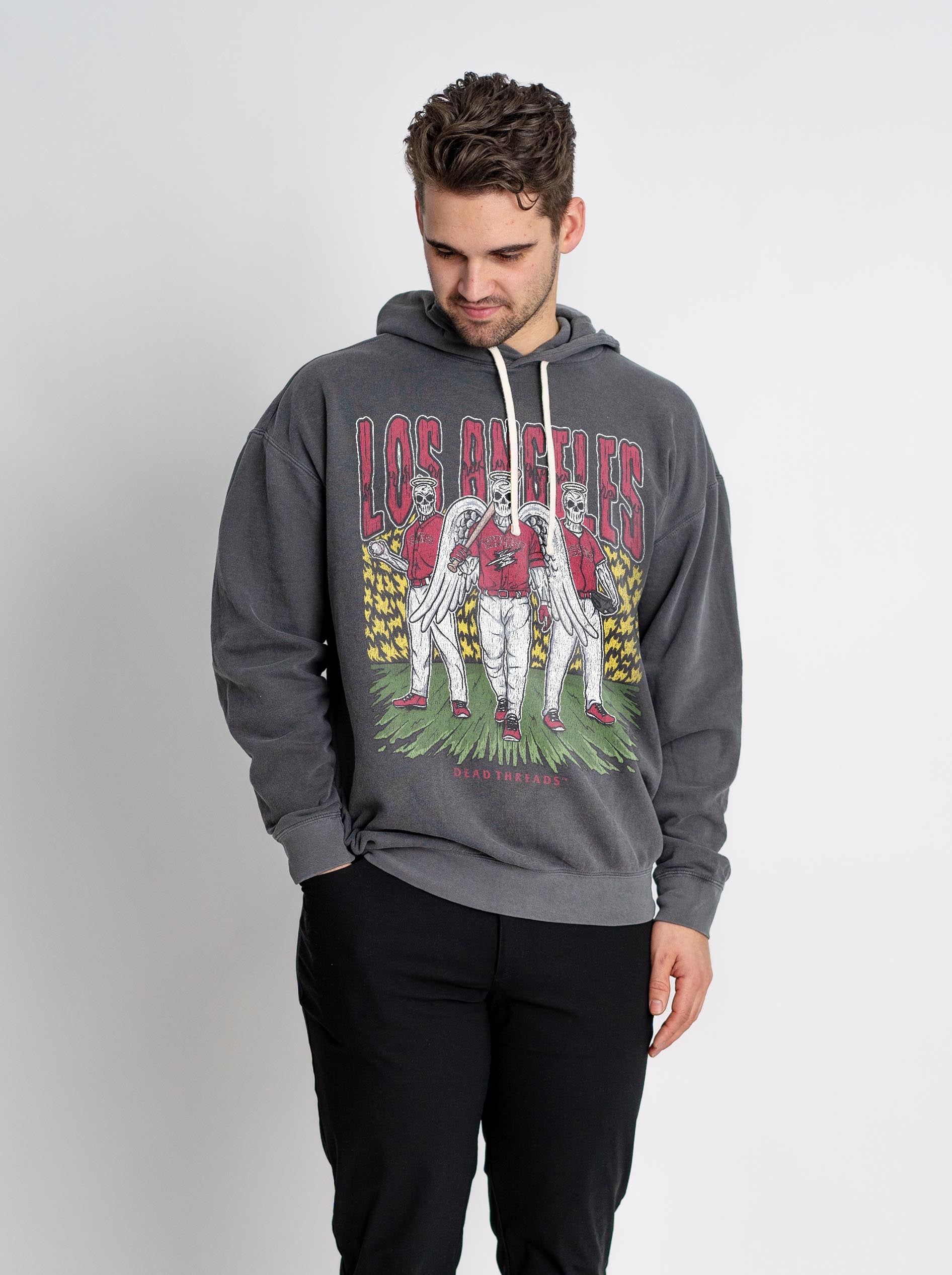 LOS ANGELES “RED” BASEBALL - LIGHTWEIGHT HOODIE – Lightweight – Dead Threads Apparel