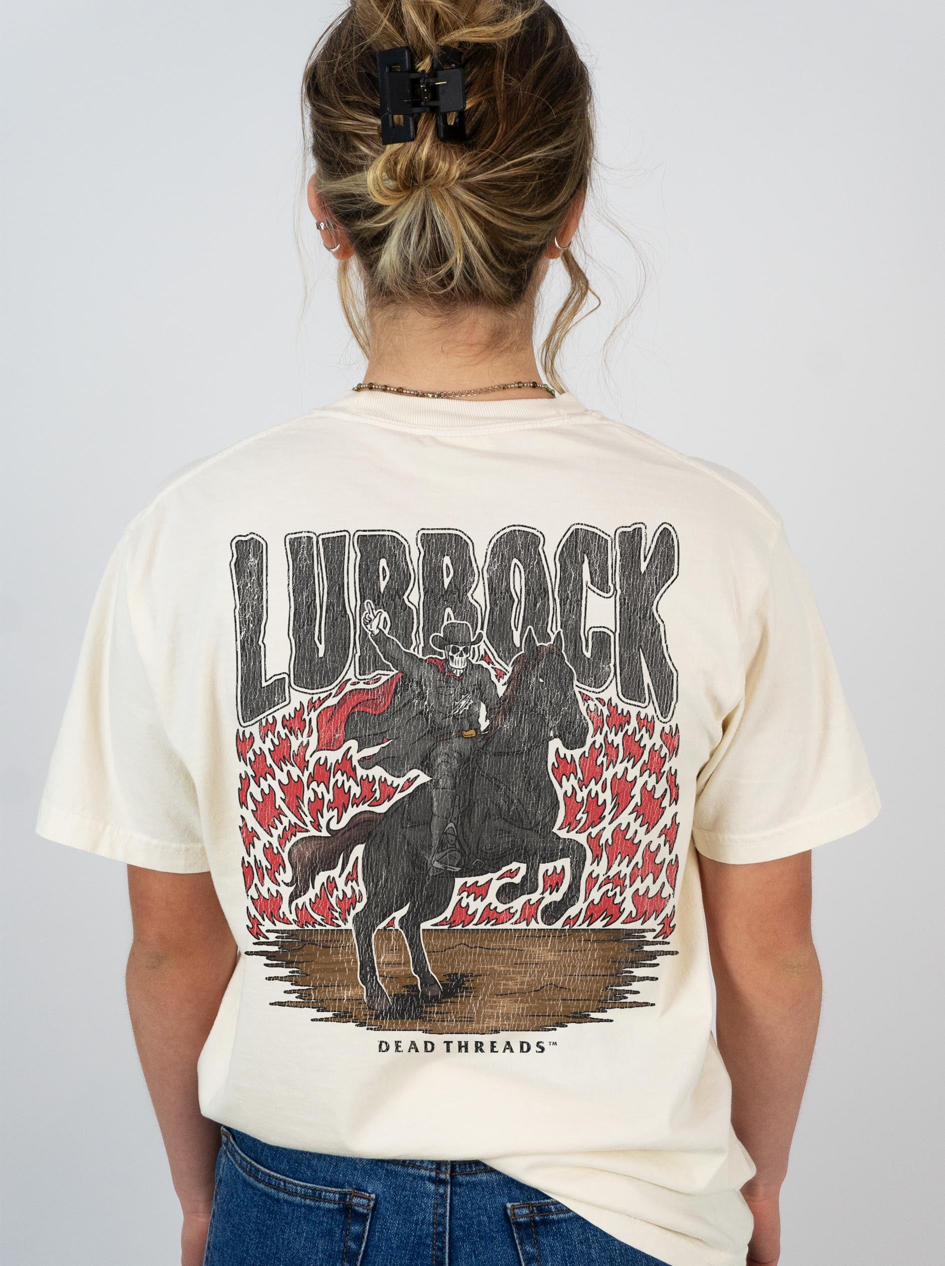 LUBBOCK - “3 SKULL” PREMIUM T - SHIRT – T-Shirt – Dead Threads Apparel