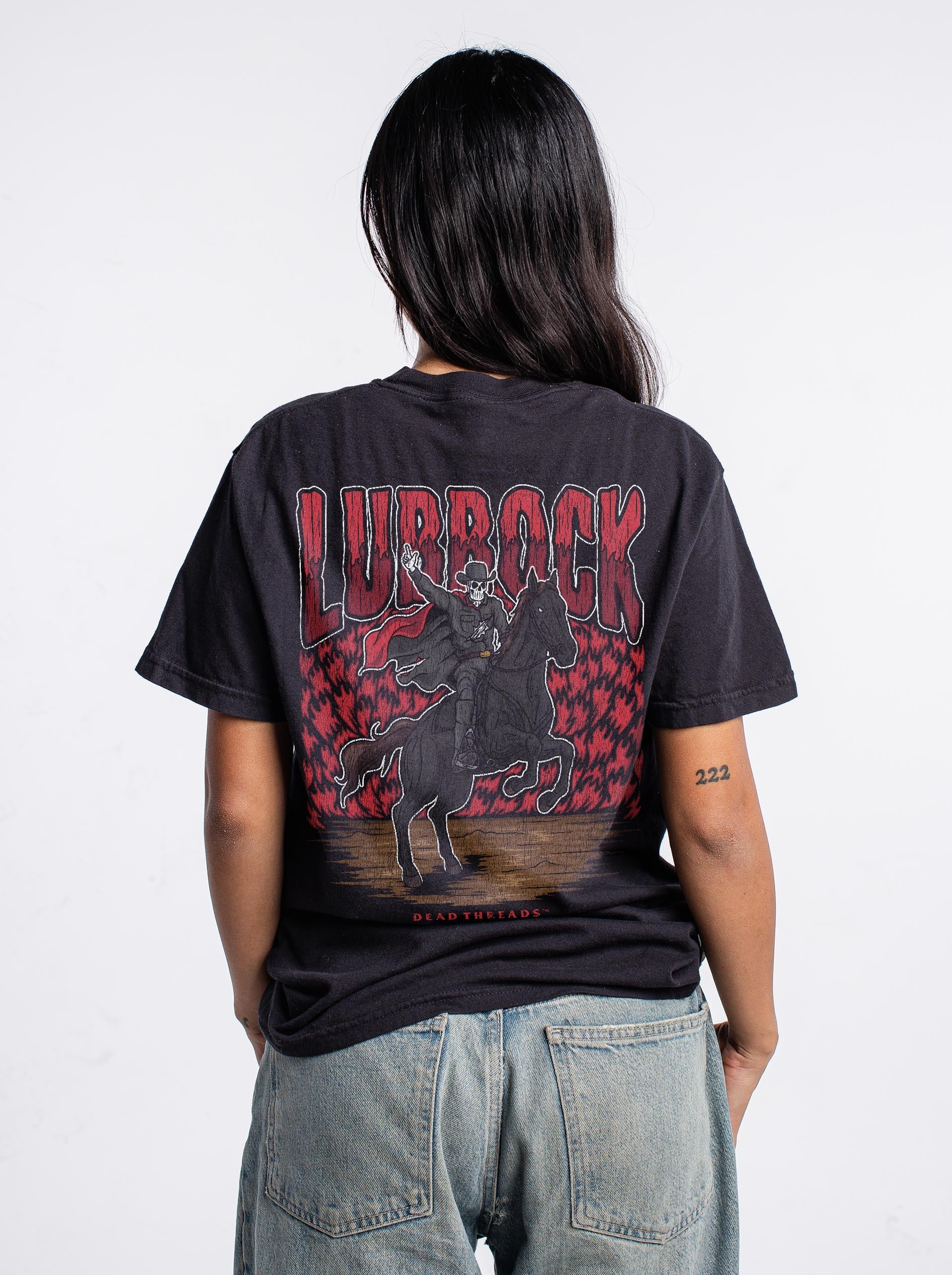 LUBBOCK - “3 SKULL” PREMIUM T - SHIRT – T-Shirt – Dead Threads Apparel