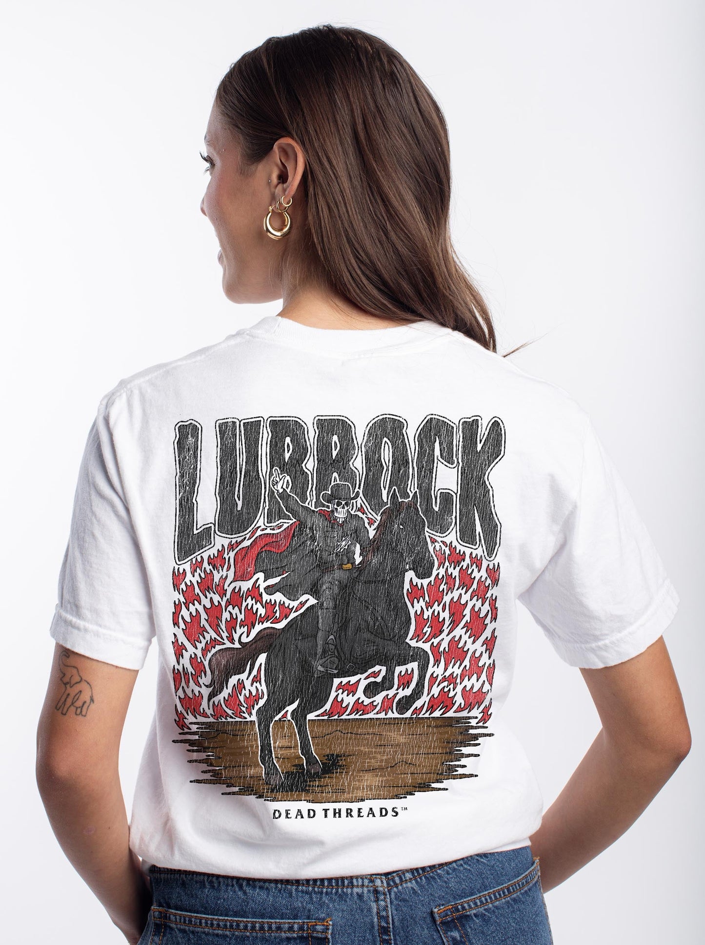 LUBBOCK - “3 SKULL” PREMIUM T - SHIRT – T-Shirt – Dead Threads Apparel