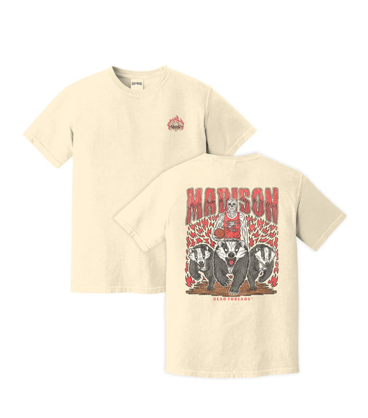 MADISON BASKETBALL - “3 SKULL” PREMIUM T - SHIRT – T-Shirt – Dead Threads Apparel