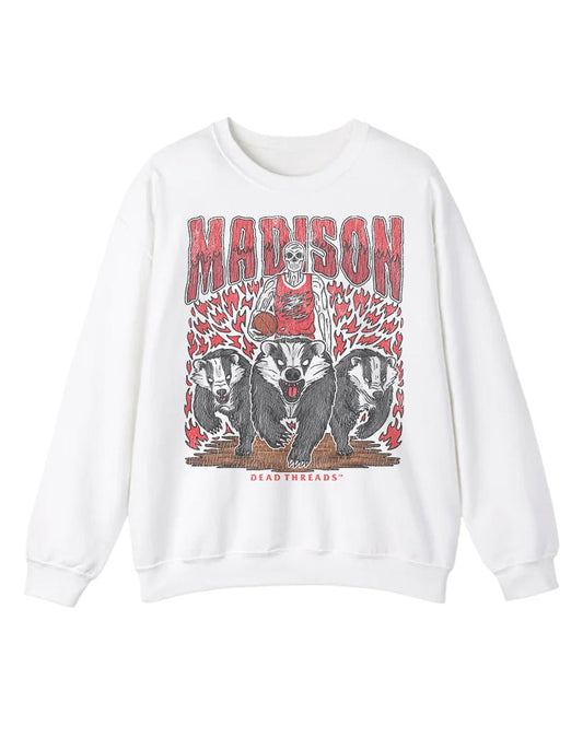 MADISON BASKETBALL CREWNECK SWEATSHIRT – Sweatshirt – Dead Threads Apparel
