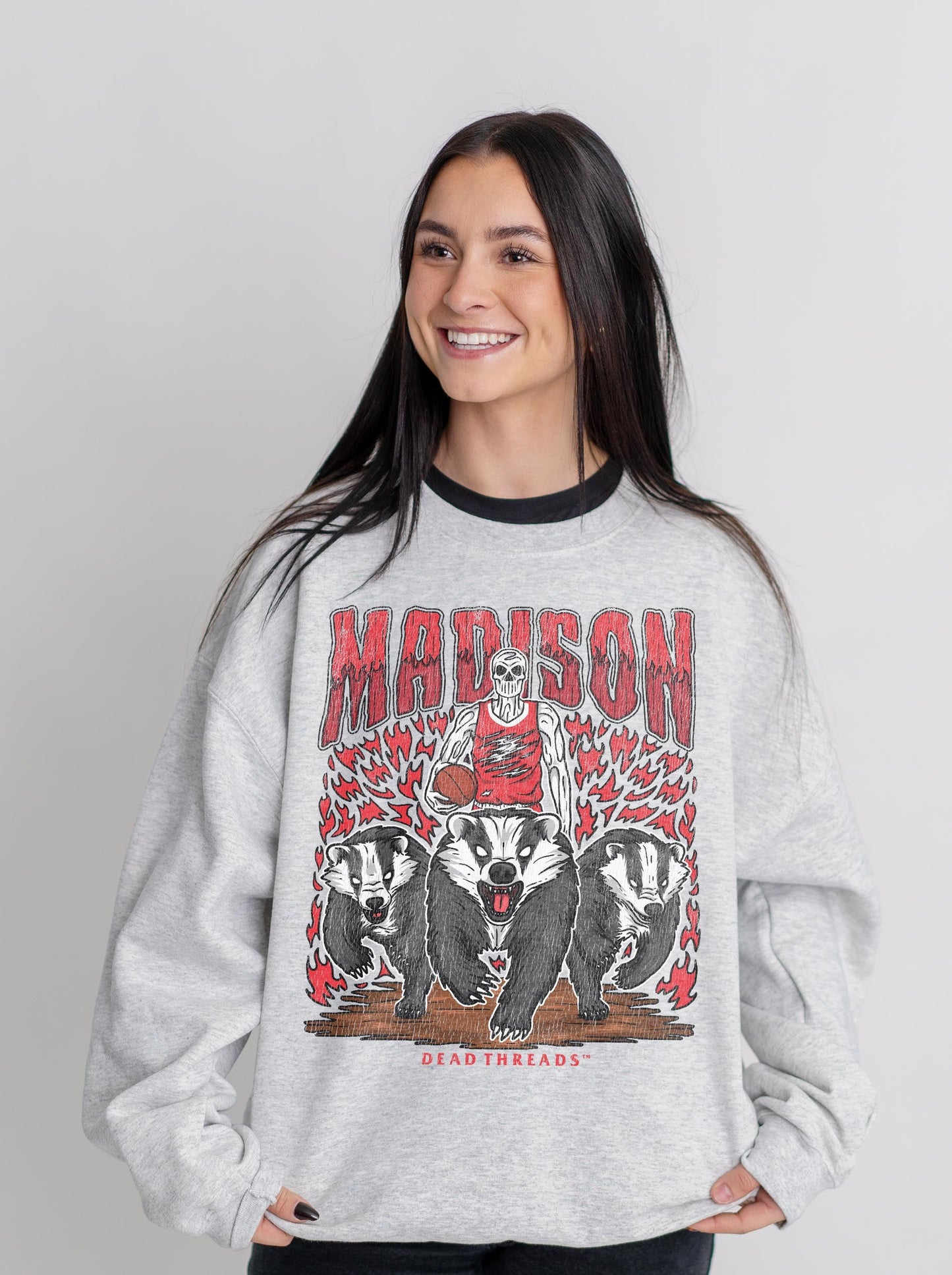 MADISON BASKETBALL CREWNECK SWEATSHIRT – Sweatshirt – Dead Threads Apparel