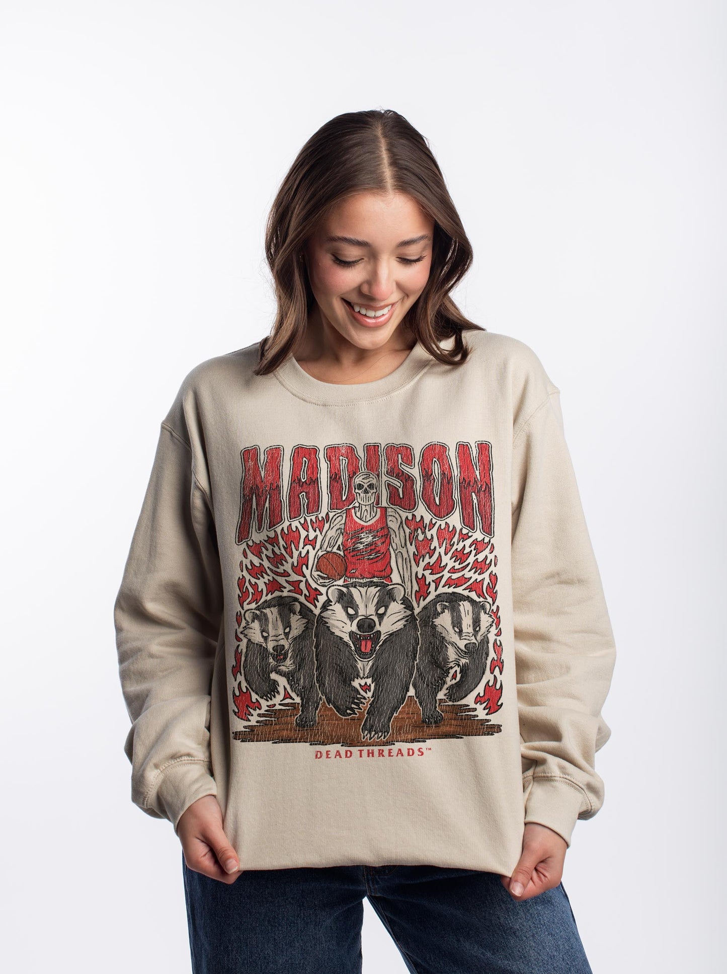 MADISON BASKETBALL CREWNECK SWEATSHIRT – Sweatshirt – Dead Threads Apparel