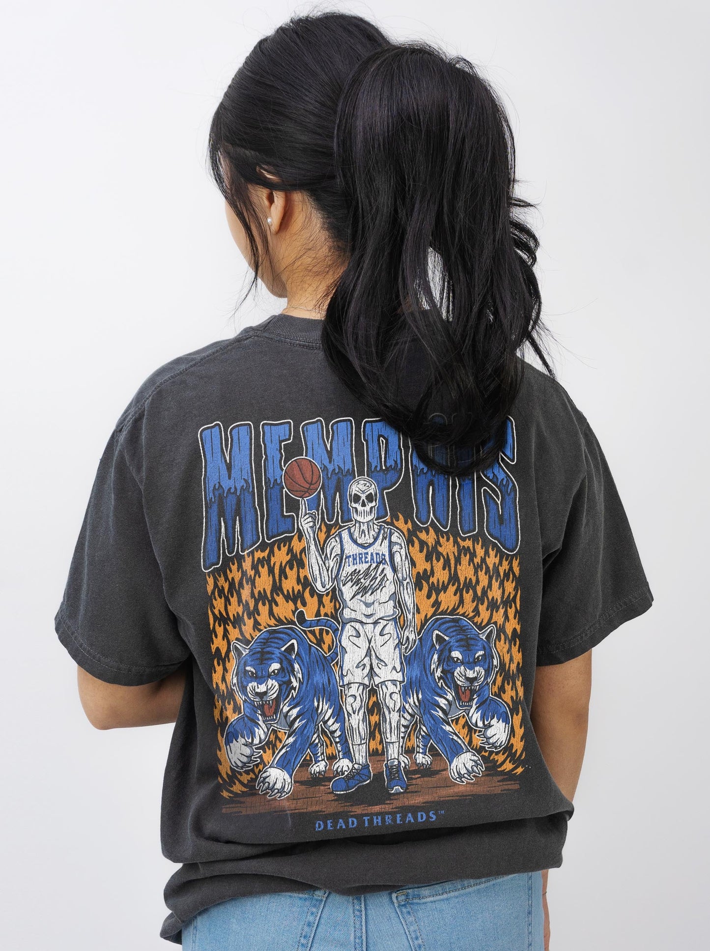 MEMPHIS BASKETBALL - “3 SKULL” PREMIUM T - SHIRT – T-Shirt – Dead Threads Apparel