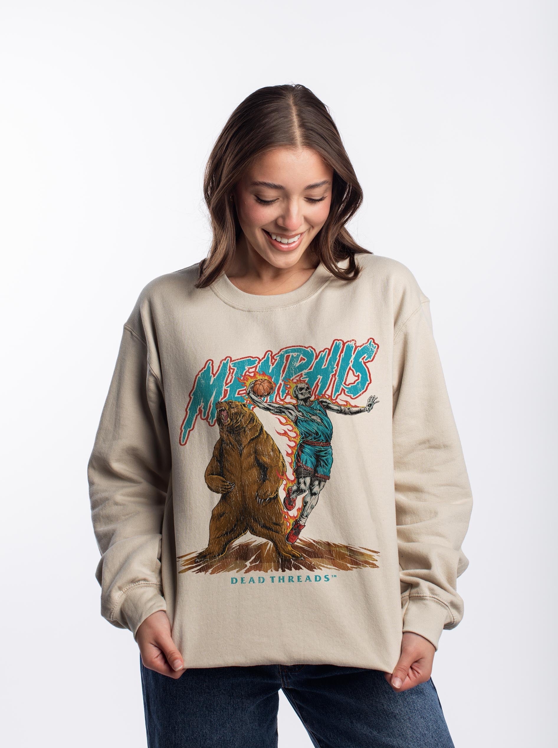 MEMPHIS BASKETBALL CREWNECK SWEATSHIRT – Sweatshirt – Dead Threads Apparel