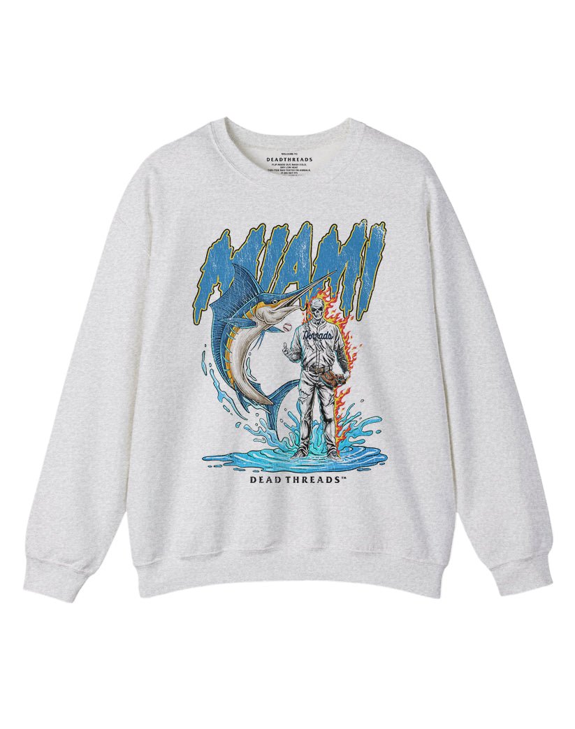MIAMI BASEBALL CREWNECK SWEATSHIRT – Sweatshirt – Dead Threads Apparel