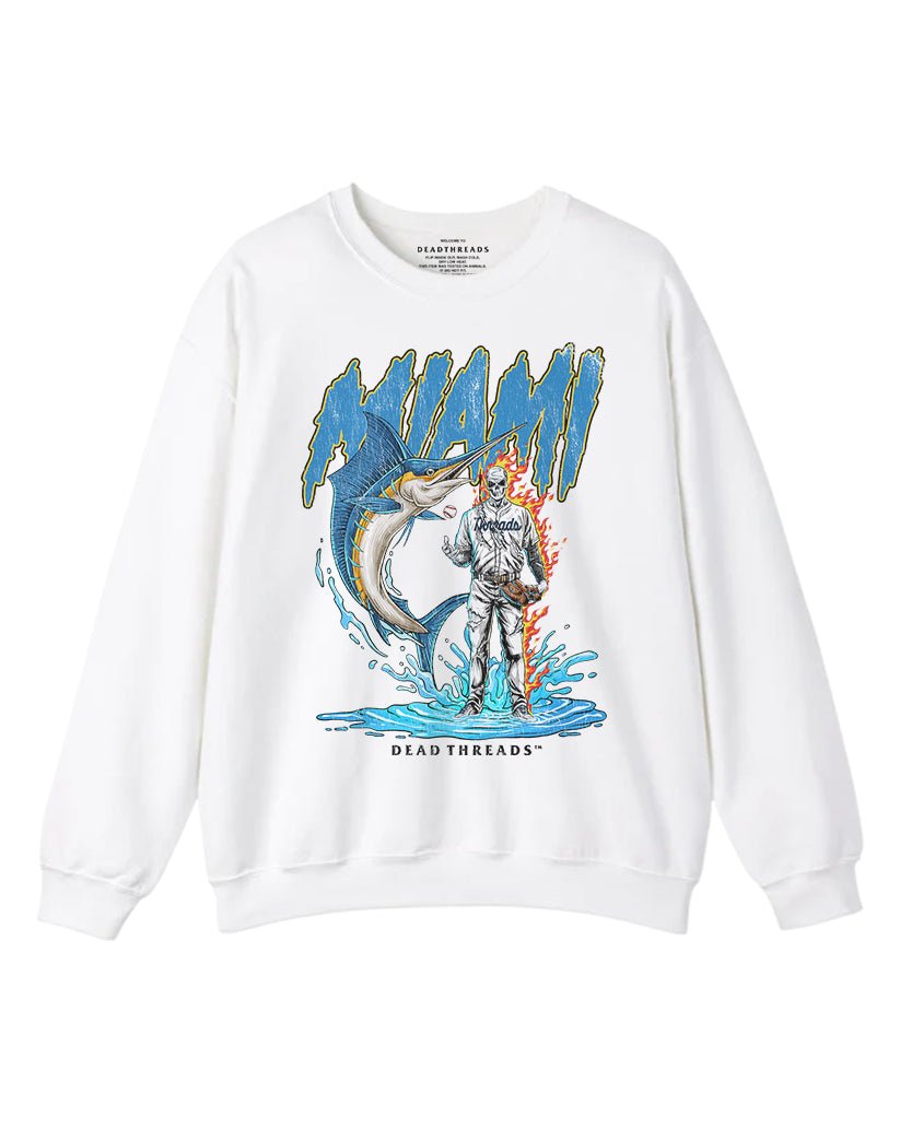 MIAMI BASEBALL CREWNECK SWEATSHIRT – Sweatshirt – Dead Threads Apparel