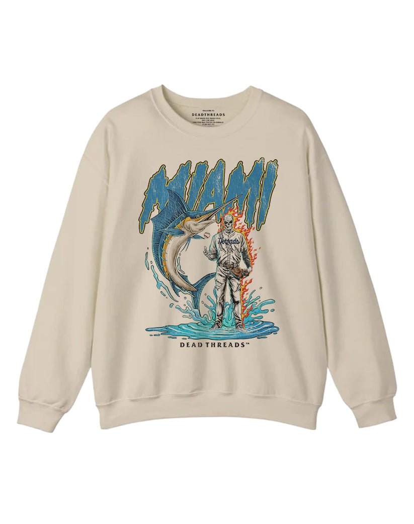 MIAMI BASEBALL CREWNECK SWEATSHIRT – Sweatshirt – Dead Threads Apparel