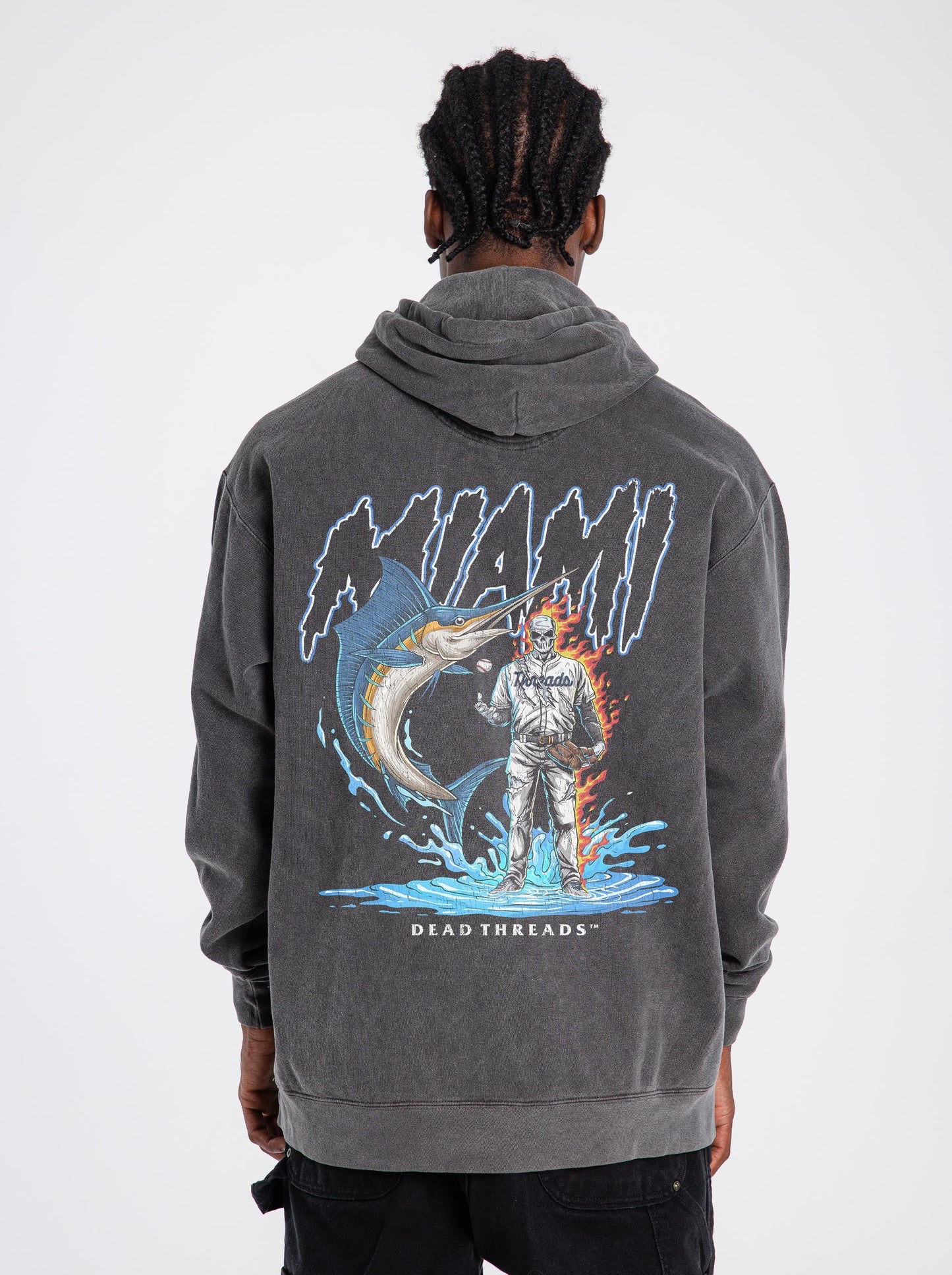 MIAMI BASEBALL - HOODIE – Hoodie – Dead Threads Apparel