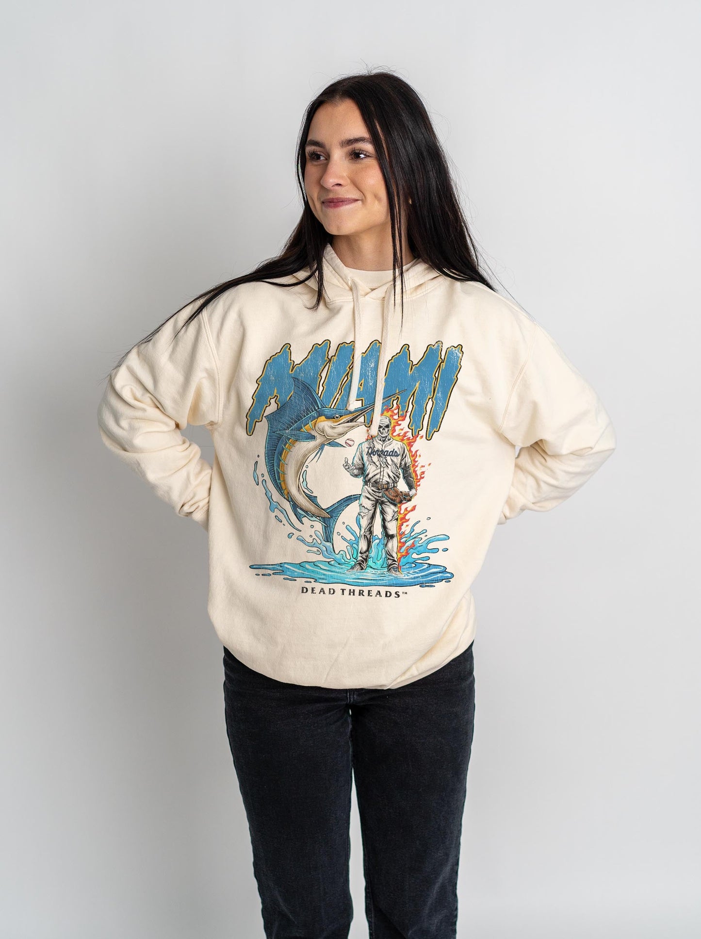 MIAMI BASEBALL - LIGHTWEIGHT HOODIE – Lightweight – Dead Threads Apparel