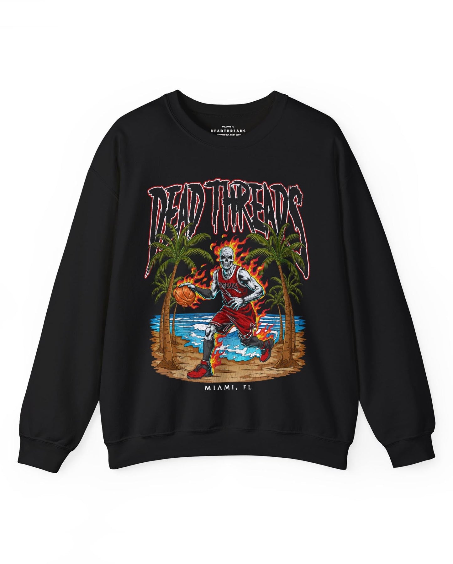 MIAMI BASKETBALL - CREWNECK SWEATSHIRT – Sweatshirt – Dead Threads Apparel