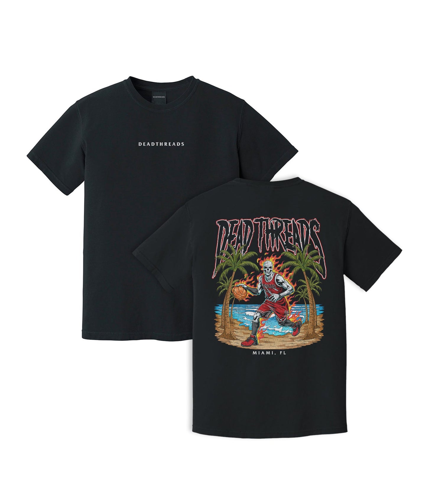 MIAMI BASKETBALL - “DT ESSENTIAL" PREMIUM T - SHIRT – T-Shirt – Dead Threads Apparel