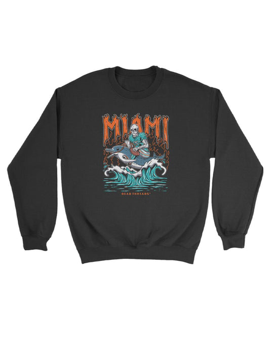 MIAMI FOOTBALL KIDS CREWNECK SWEATSHIRT – Kids clothes – Dead Threads Apparel