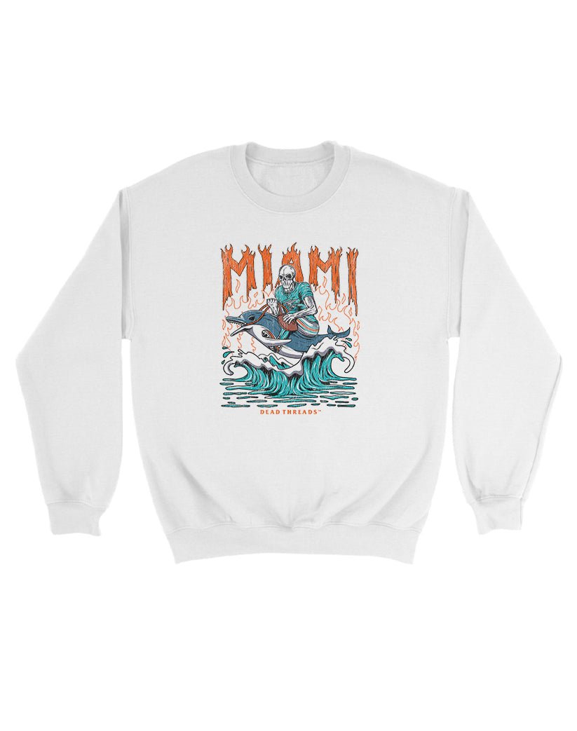 MIAMI FOOTBALL KIDS CREWNECK SWEATSHIRT – Kids clothes – Dead Threads Apparel