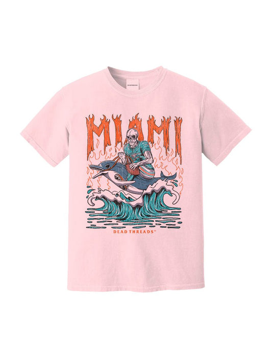 MIAMI FOOTBALL - PINK – T-Shirt – Dead Threads Apparel