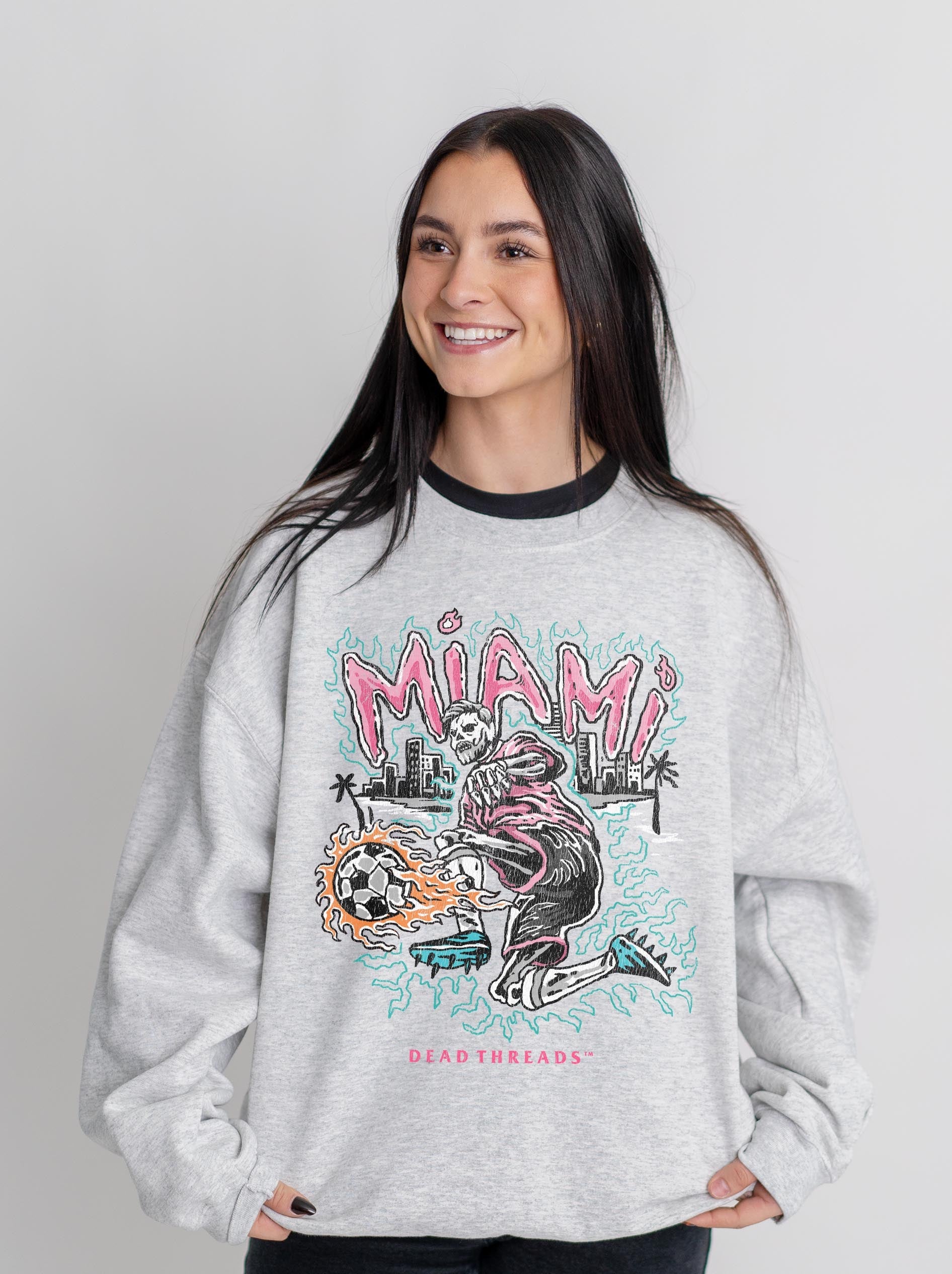 MIAMI FUTBOL CREWNECK SWEATSHIRT – Sweatshirt – Dead Threads Apparel