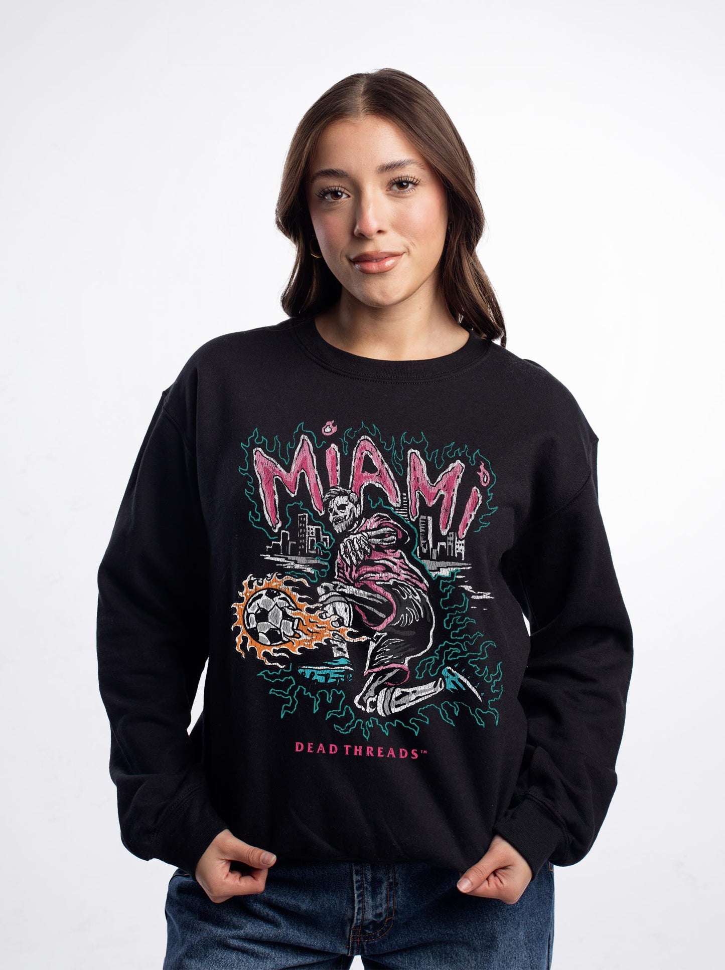 MIAMI FUTBOL CREWNECK SWEATSHIRT – Sweatshirt – Dead Threads Apparel