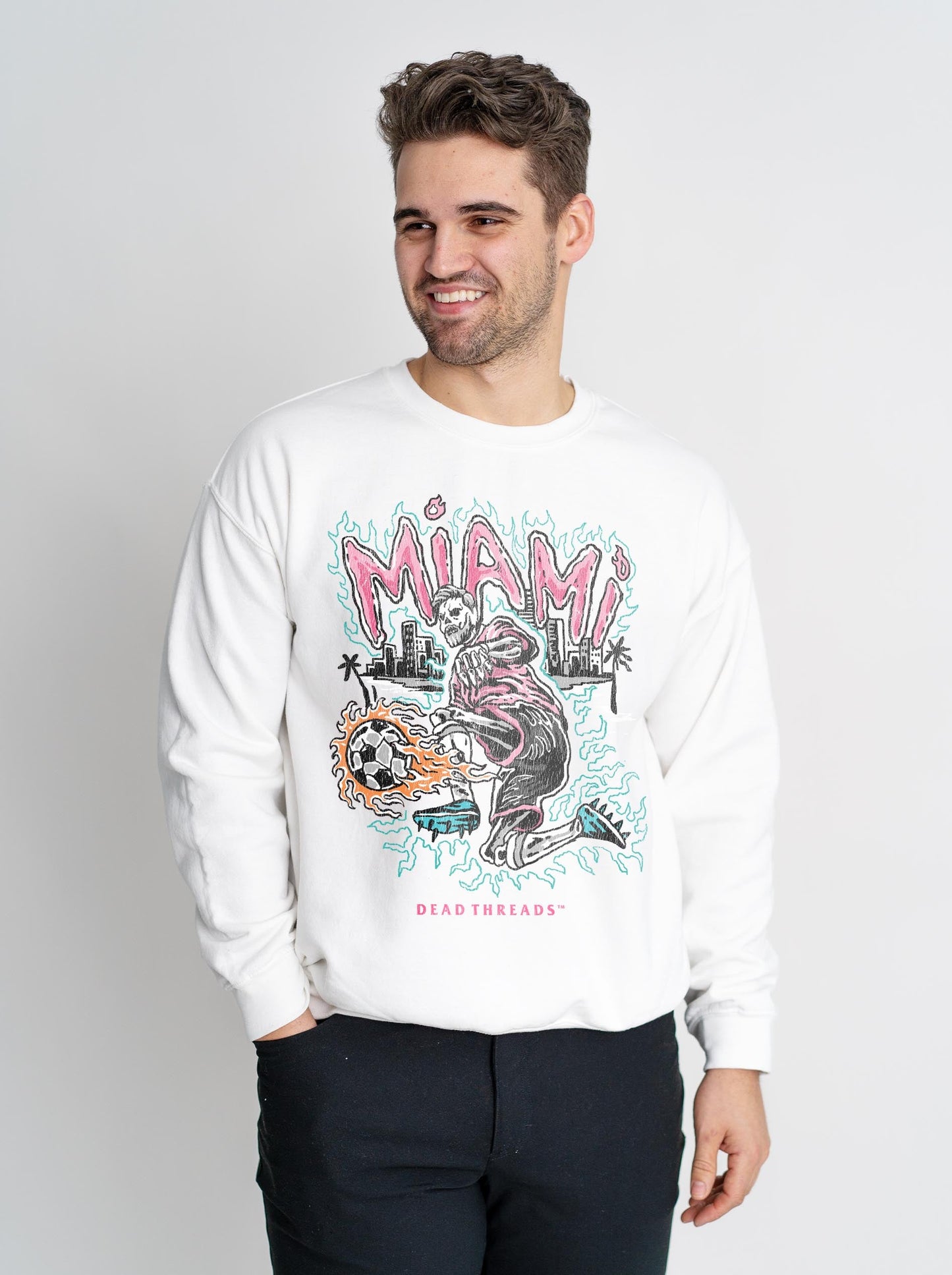 MIAMI FUTBOL CREWNECK SWEATSHIRT – Sweatshirt – Dead Threads Apparel