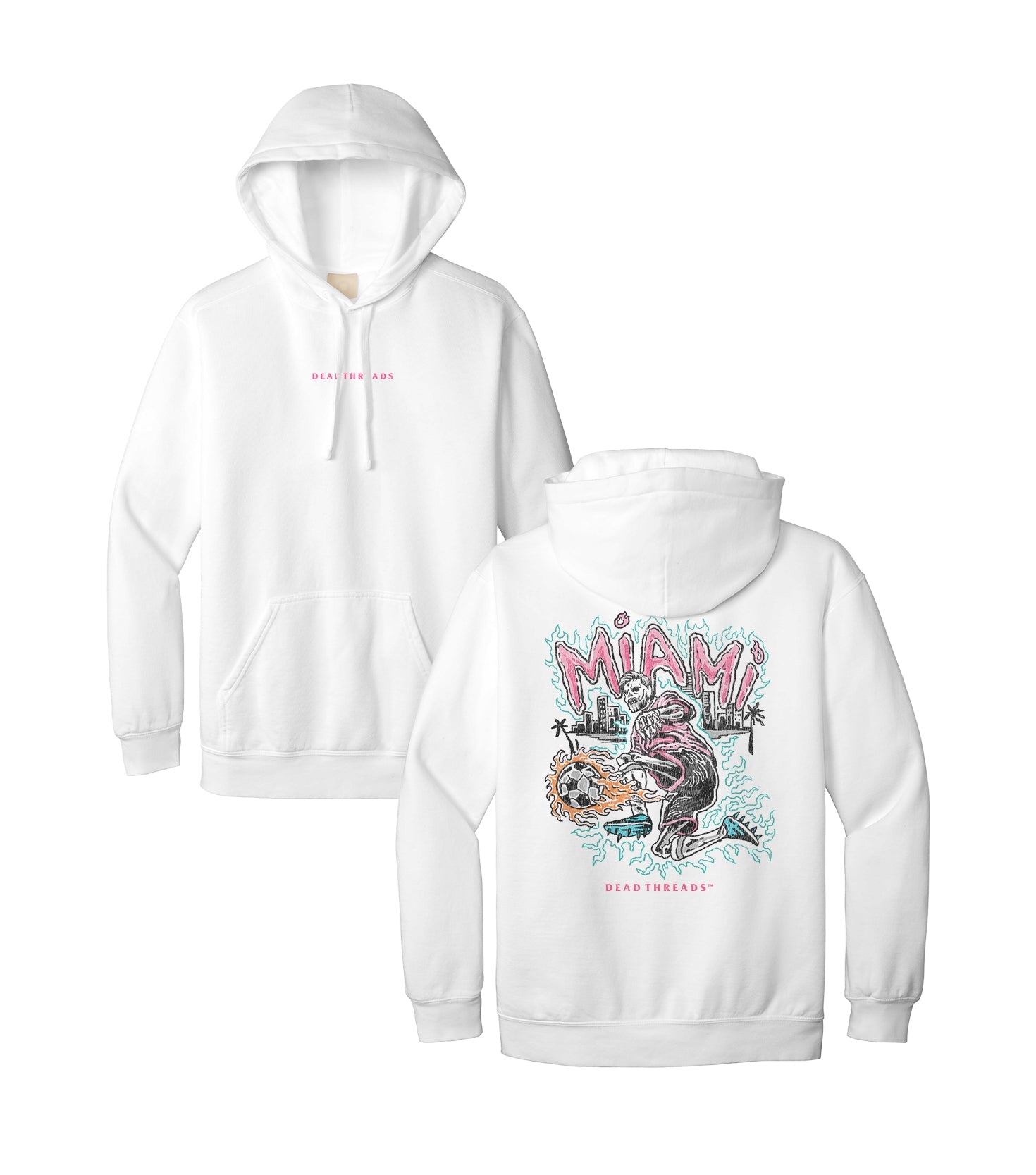 MIAMI FUTBOL - “DT ESSENTIAL" HOODIE – Hoodie – Dead Threads Apparel