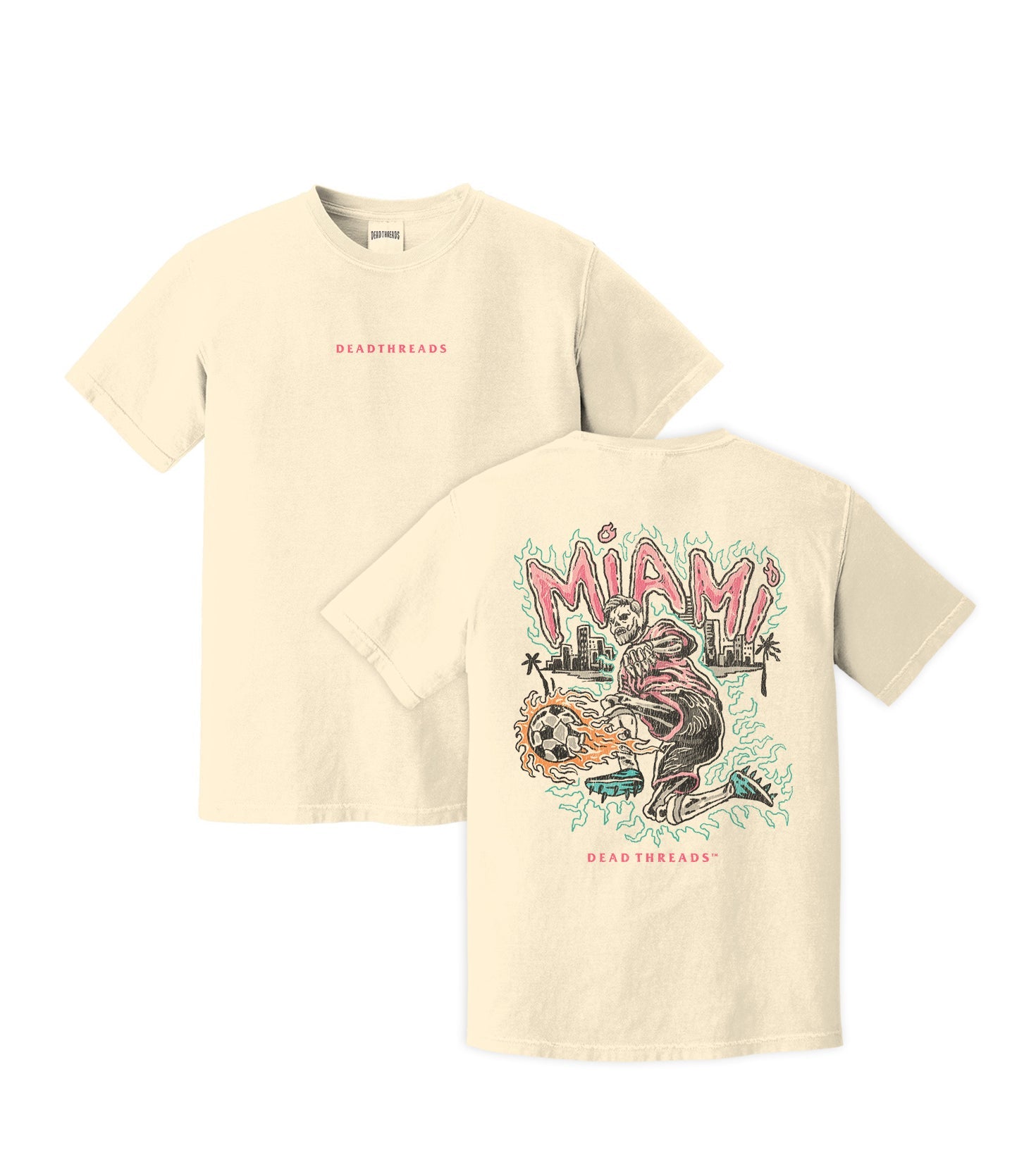 MIAMI FUTBOL - “DT ESSENTIAL" PREMIUM T - SHIRT – T-Shirt – Dead Threads Apparel
