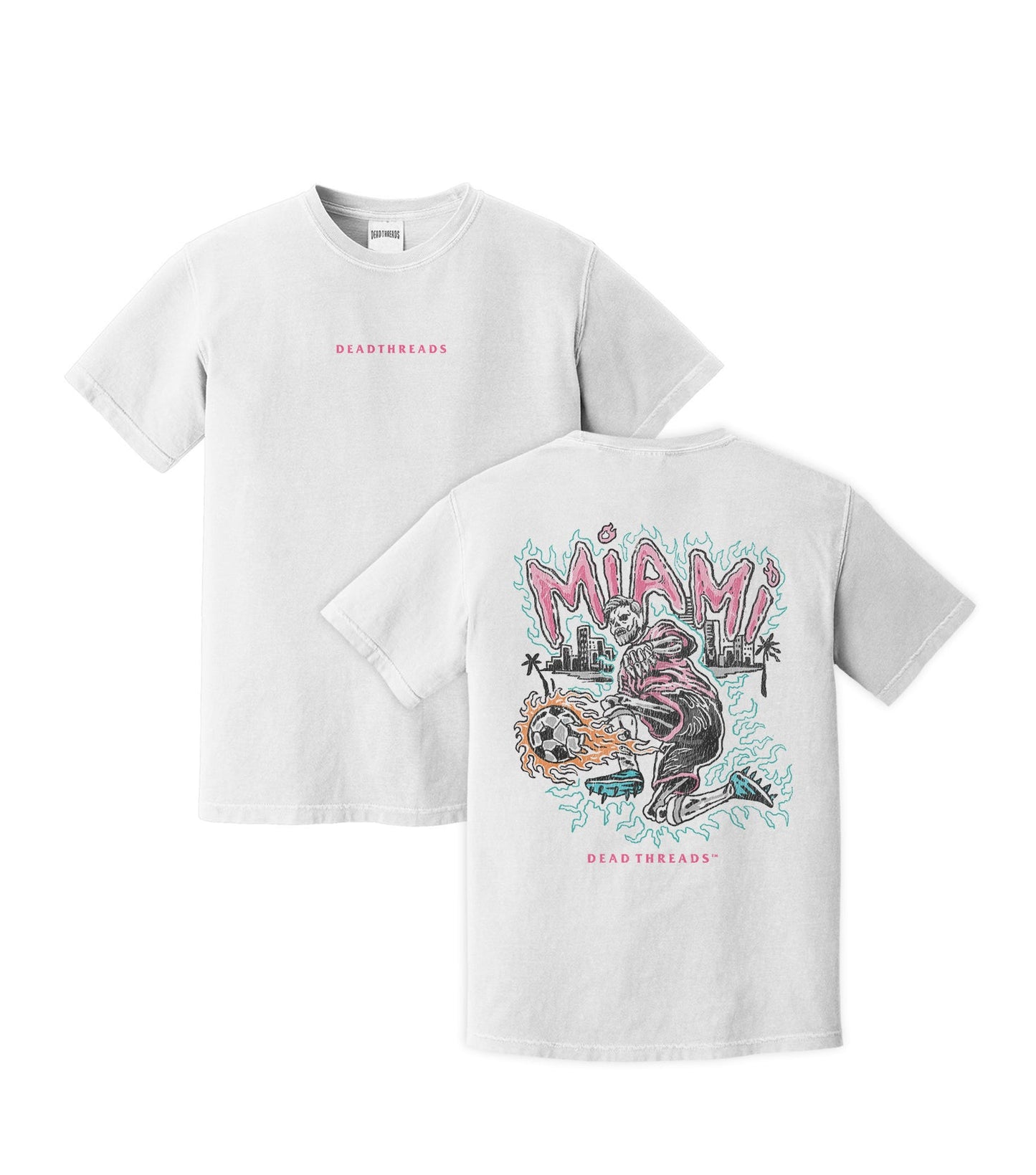 MIAMI FUTBOL - “DT ESSENTIAL" PREMIUM T - SHIRT – T-Shirt – Dead Threads Apparel