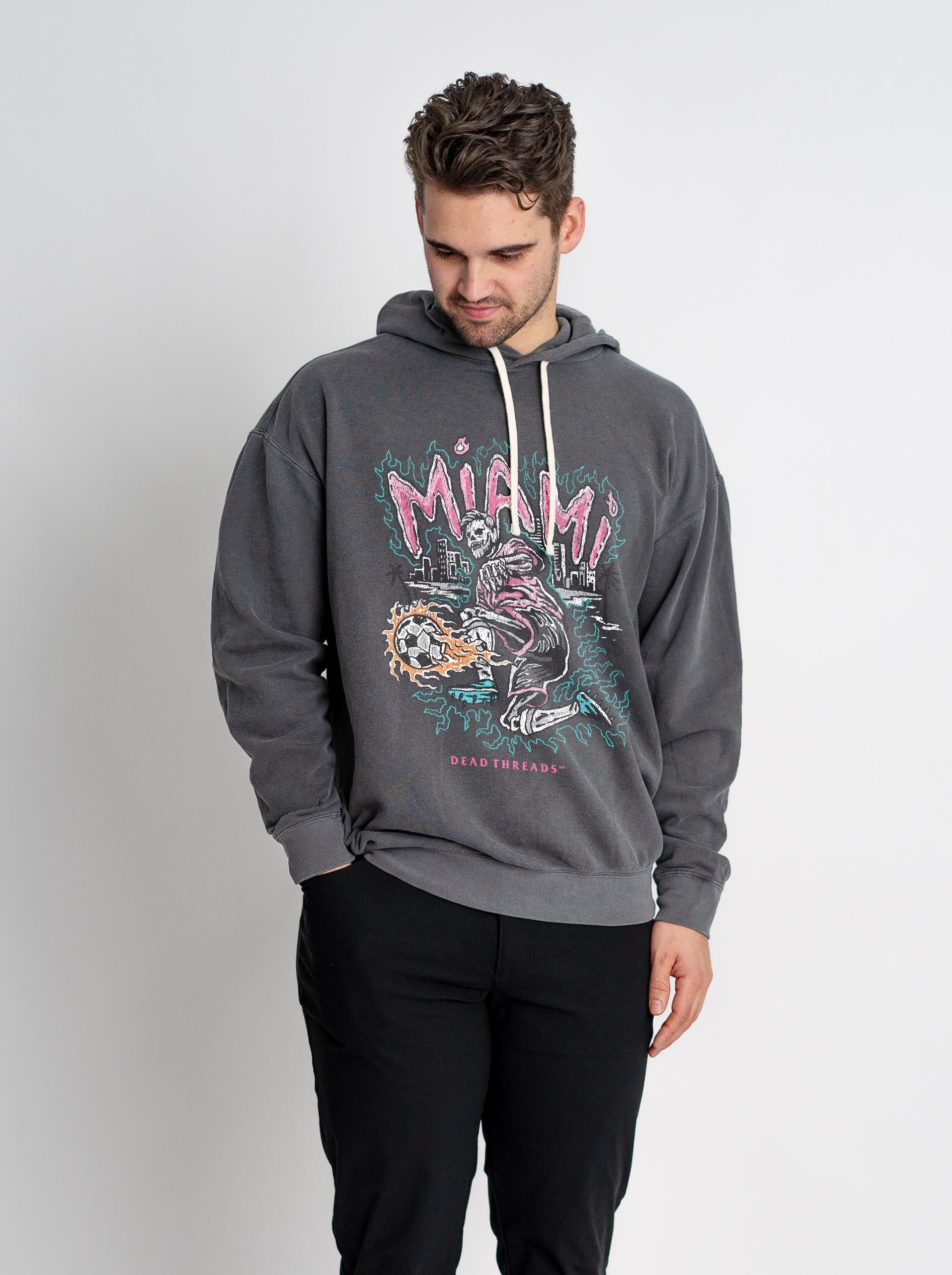 MIAMI FUTBOL - LIGHTWEIGHT HOODIE – Lightweight – Dead Threads Apparel