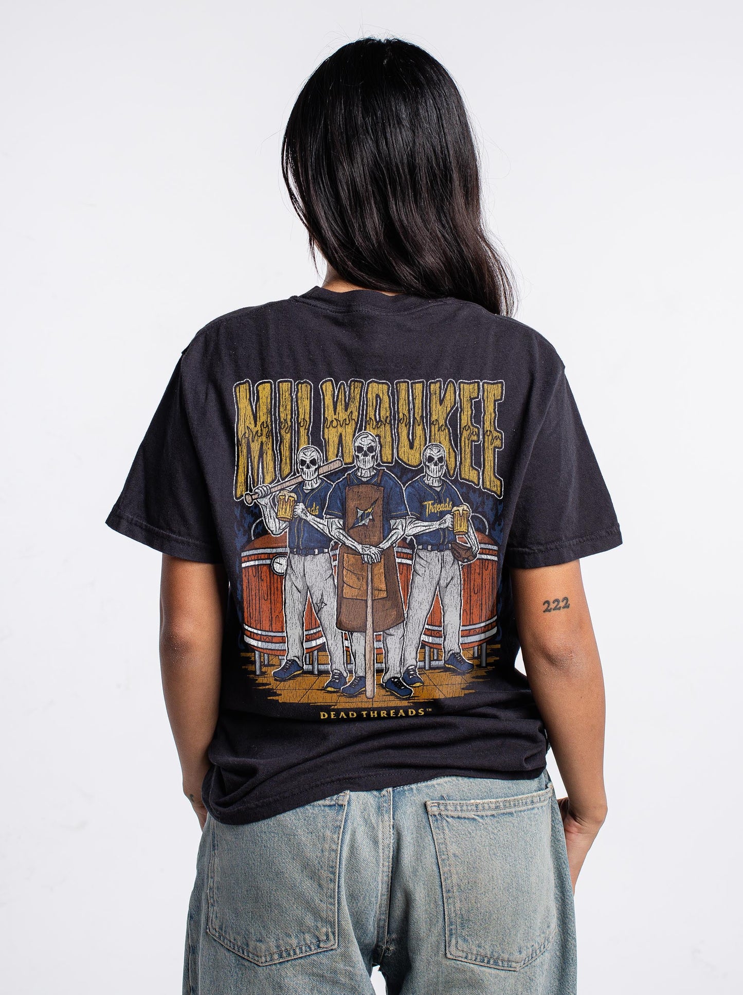 MILWAUKEE BASEBALL - "3 SKULL" PREMIUM SHIRT – T-Shirt – Dead Threads Apparel