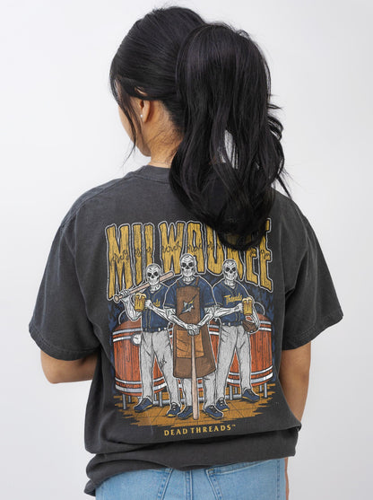 MILWAUKEE BASEBALL - "3 SKULL" PREMIUM SHIRT – T-Shirt – Dead Threads Apparel