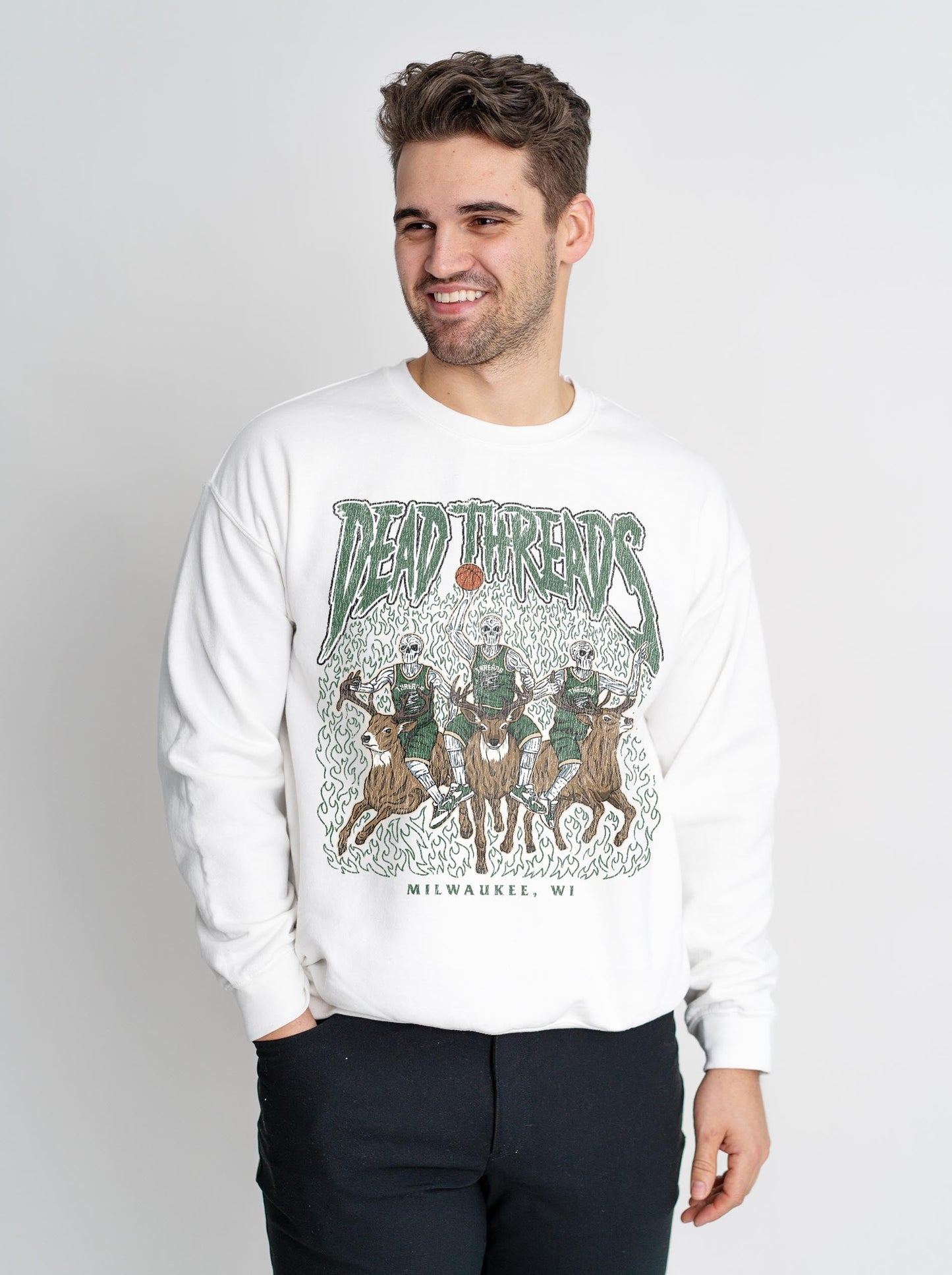 MILWAUKEE BASKETBALL - CREWNECK SWEATSHIRT – Sweatshirt – Dead Threads Apparel