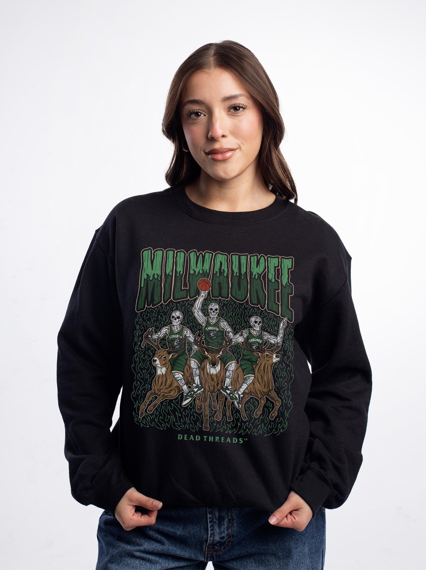 MILWAUKEE BASKETBALL CREWNECK SWEATSHIRT – Sweatshirt – Dead Threads Apparel