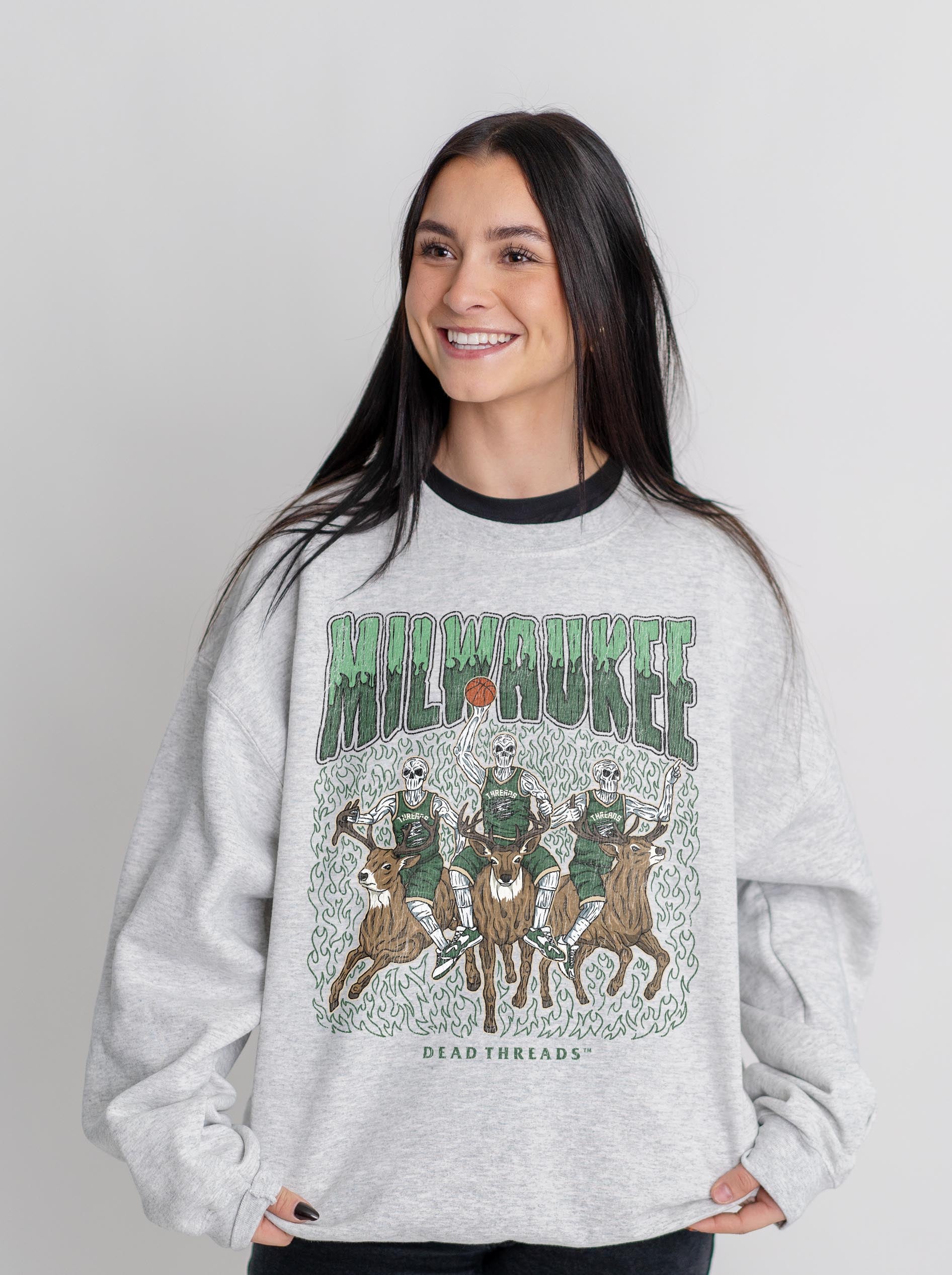 MILWAUKEE BASKETBALL CREWNECK SWEATSHIRT – Sweatshirt – Dead Threads Apparel