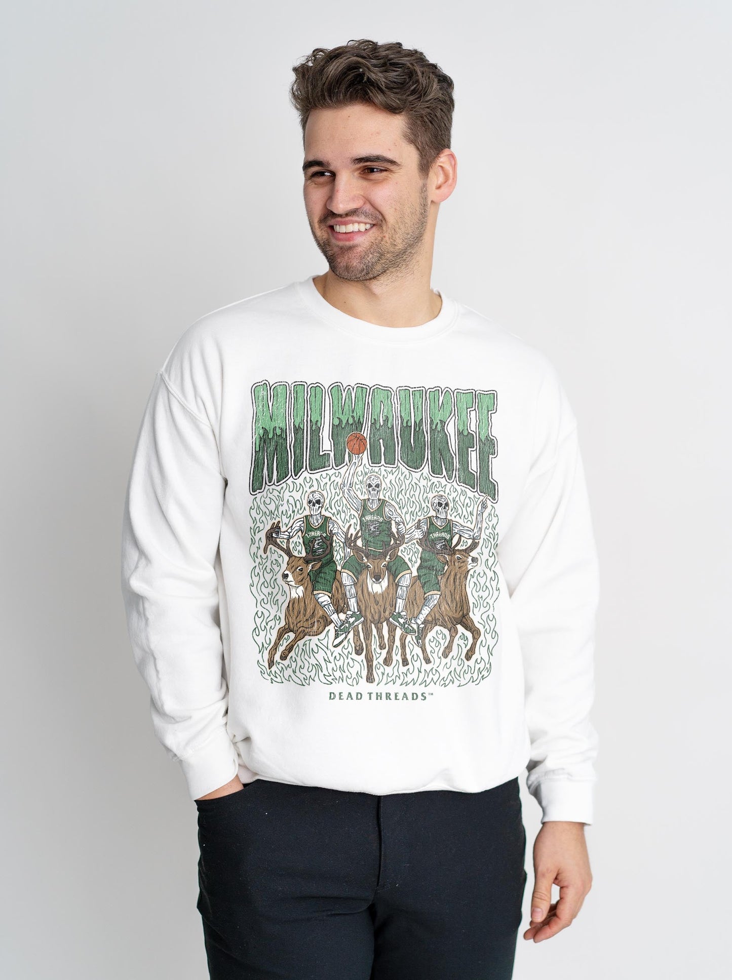 MILWAUKEE BASKETBALL CREWNECK SWEATSHIRT – Sweatshirt – Dead Threads Apparel