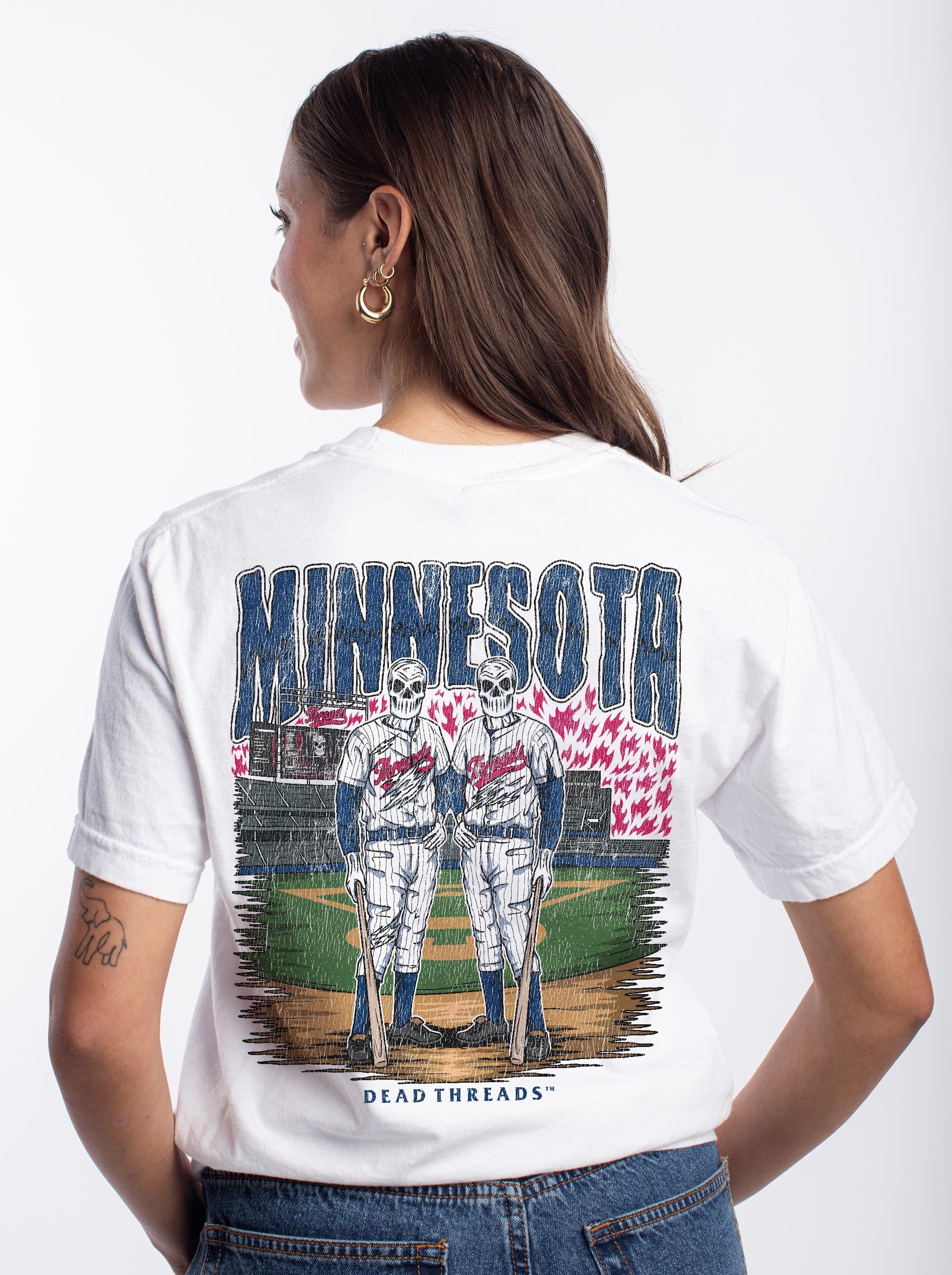 MINNESOTA BASEBALL - “3 SKULL” PREMIUM T - SHIRT – T-Shirt – Dead Threads Apparel