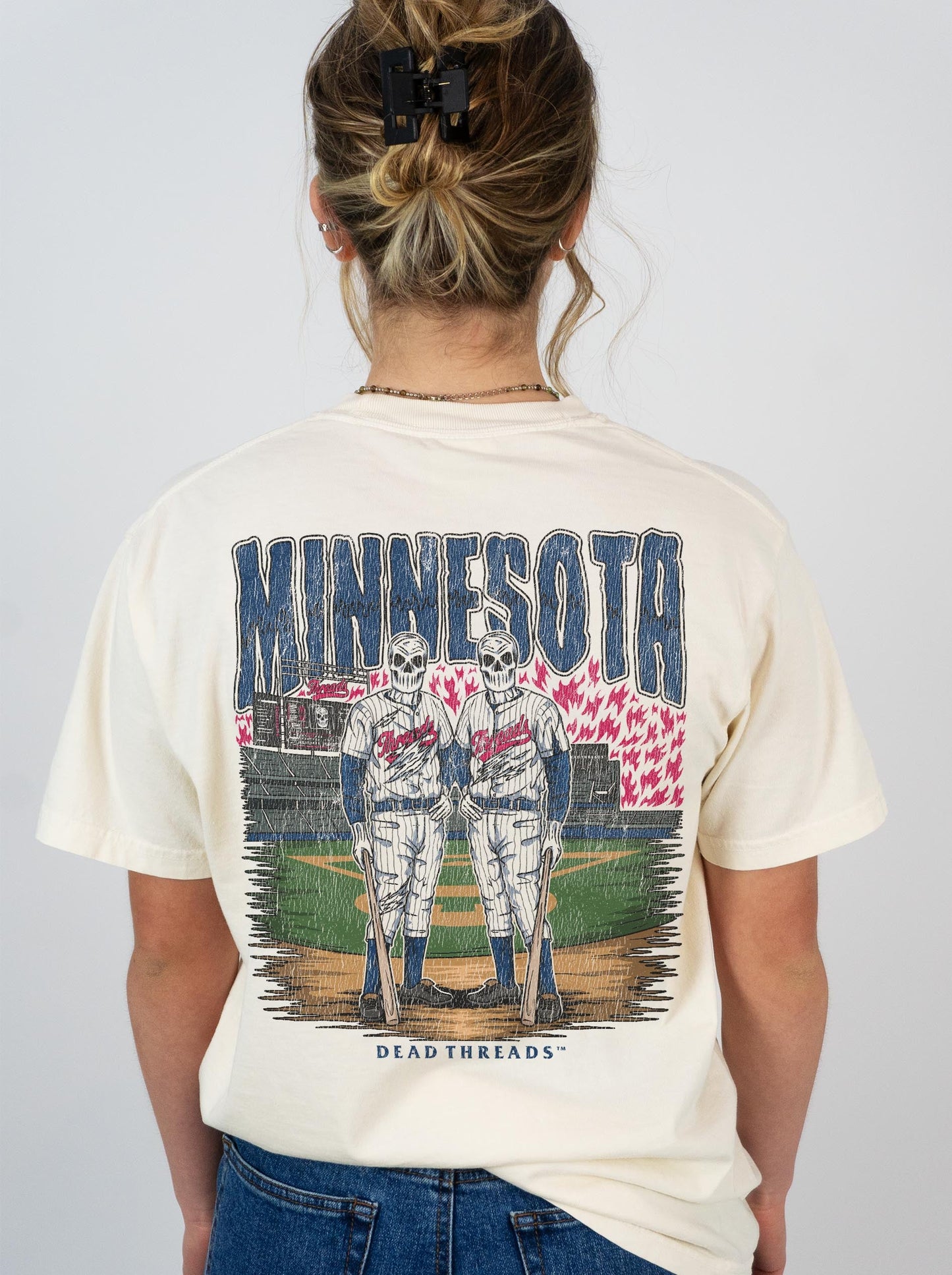 MINNESOTA BASEBALL - “3 SKULL” PREMIUM T - SHIRT – T-Shirt – Dead Threads Apparel