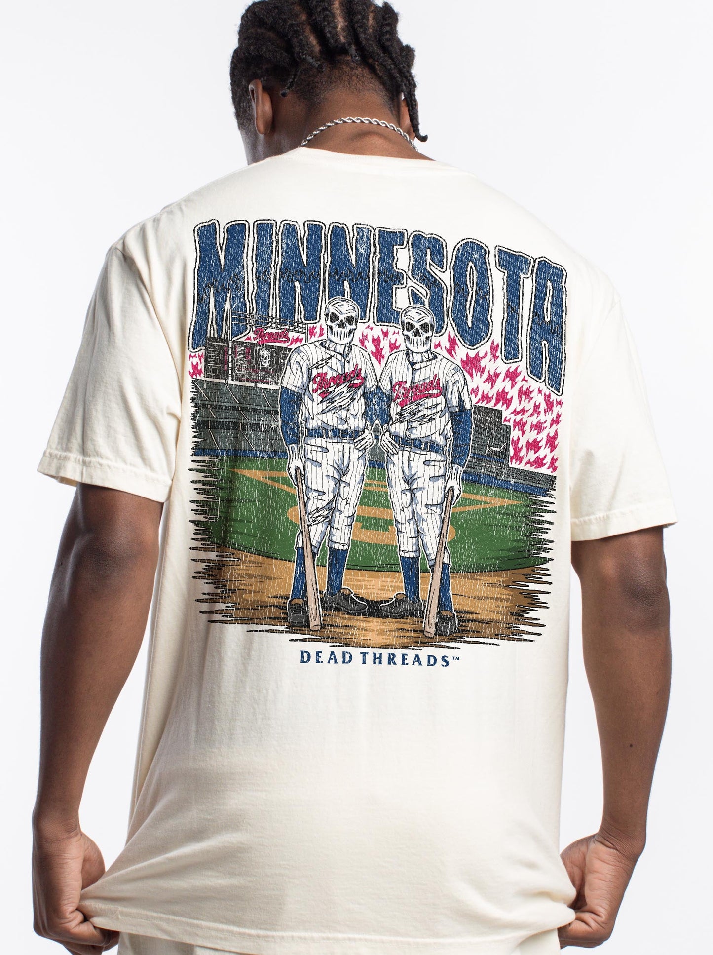 MINNESOTA BASEBALL - “3 SKULL” PREMIUM T - SHIRT – T-Shirt – Dead Threads Apparel