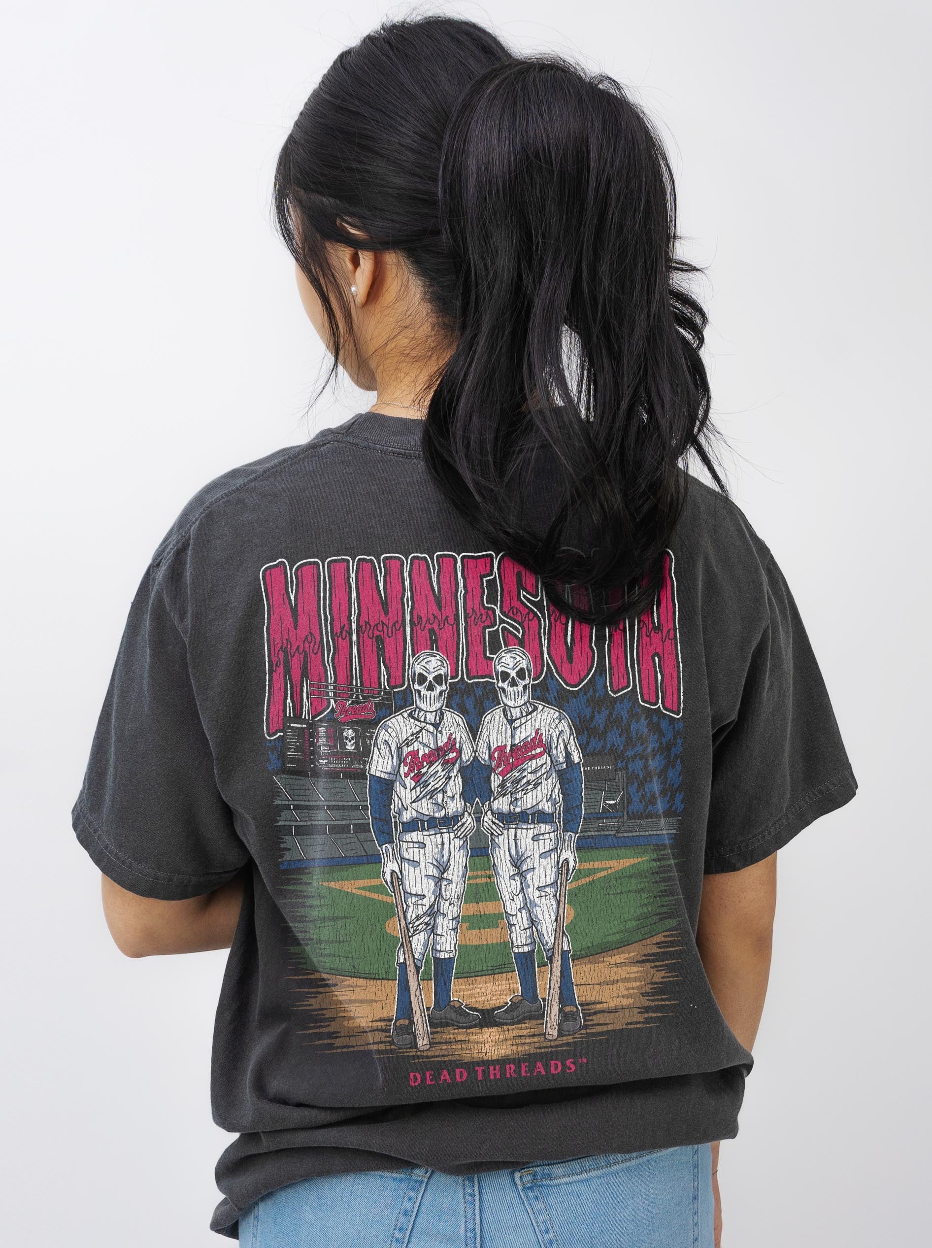 MINNESOTA BASEBALL - “3 SKULL” PREMIUM T - SHIRT – T-Shirt – Dead Threads Apparel