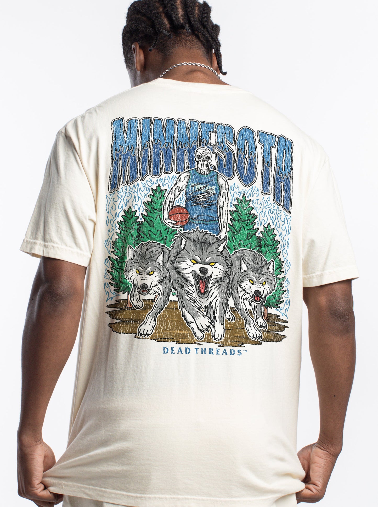 MINNESOTA BASKETBALL - “3 SKULL” PREMIUM T - SHIRT – T-Shirt – Dead Threads Apparel