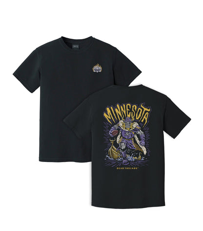 MINNESOTA FOOTBALL v1 - “3 SKULL” PREMIUM T - SHIRT – T-Shirt – Dead Threads Apparel