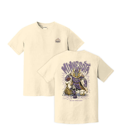 MINNESOTA FOOTBALL v1 - “3 SKULL” PREMIUM T - SHIRT – T-Shirt – Dead Threads Apparel