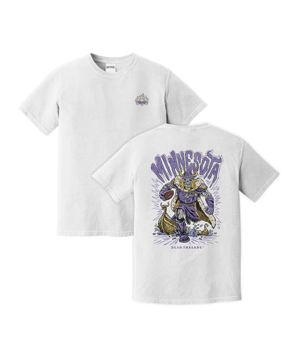 MINNESOTA FOOTBALL v1 - “3 SKULL” PREMIUM T - SHIRT – T-Shirt – Dead Threads Apparel