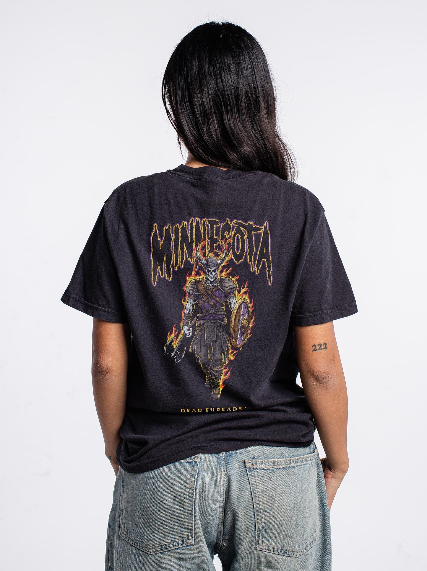 MINNESOTA FOOTBALL v2 - “3 SKULL” PREMIUM T - SHIRT – T-Shirt – Dead Threads Apparel