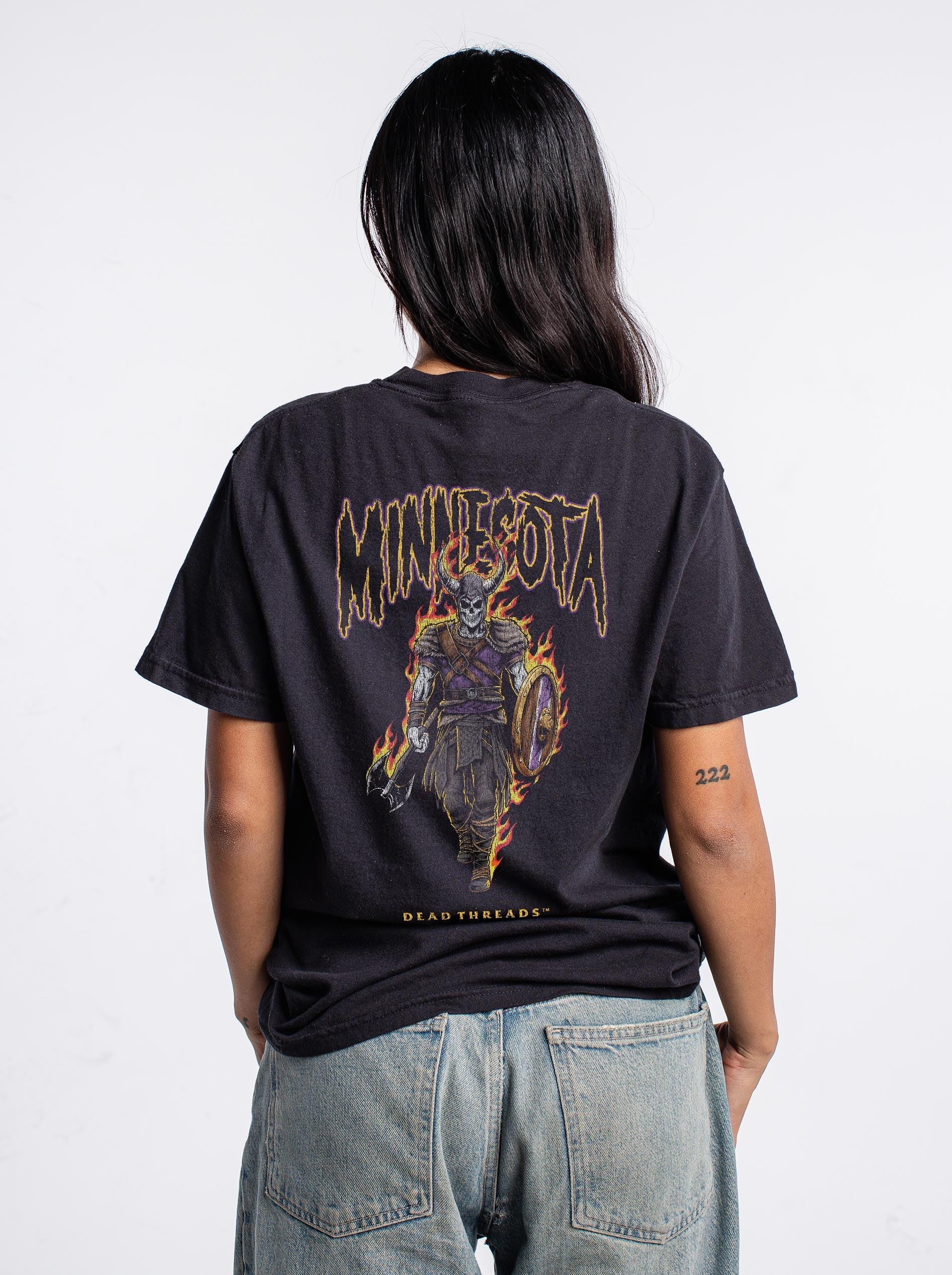 MINNESOTA FOOTBALL v2 - “3 SKULL” PREMIUM T - SHIRT – T-Shirt – Dead Threads Apparel