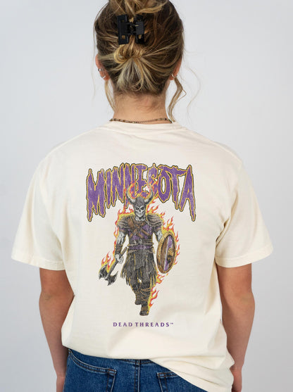 MINNESOTA FOOTBALL v2 - “3 SKULL” PREMIUM T - SHIRT – T-Shirt – Dead Threads Apparel
