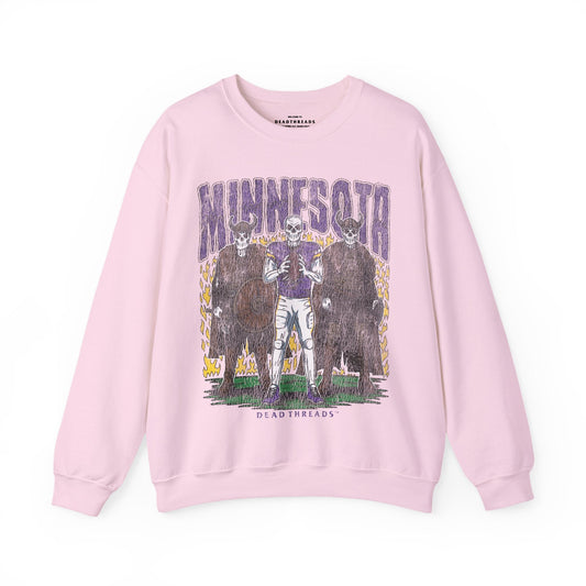 MINNESOTA FOOTBALL v3 CREWNECK SWEATSHIRT - PINK – Sweatshirt – Dead Threads Apparel