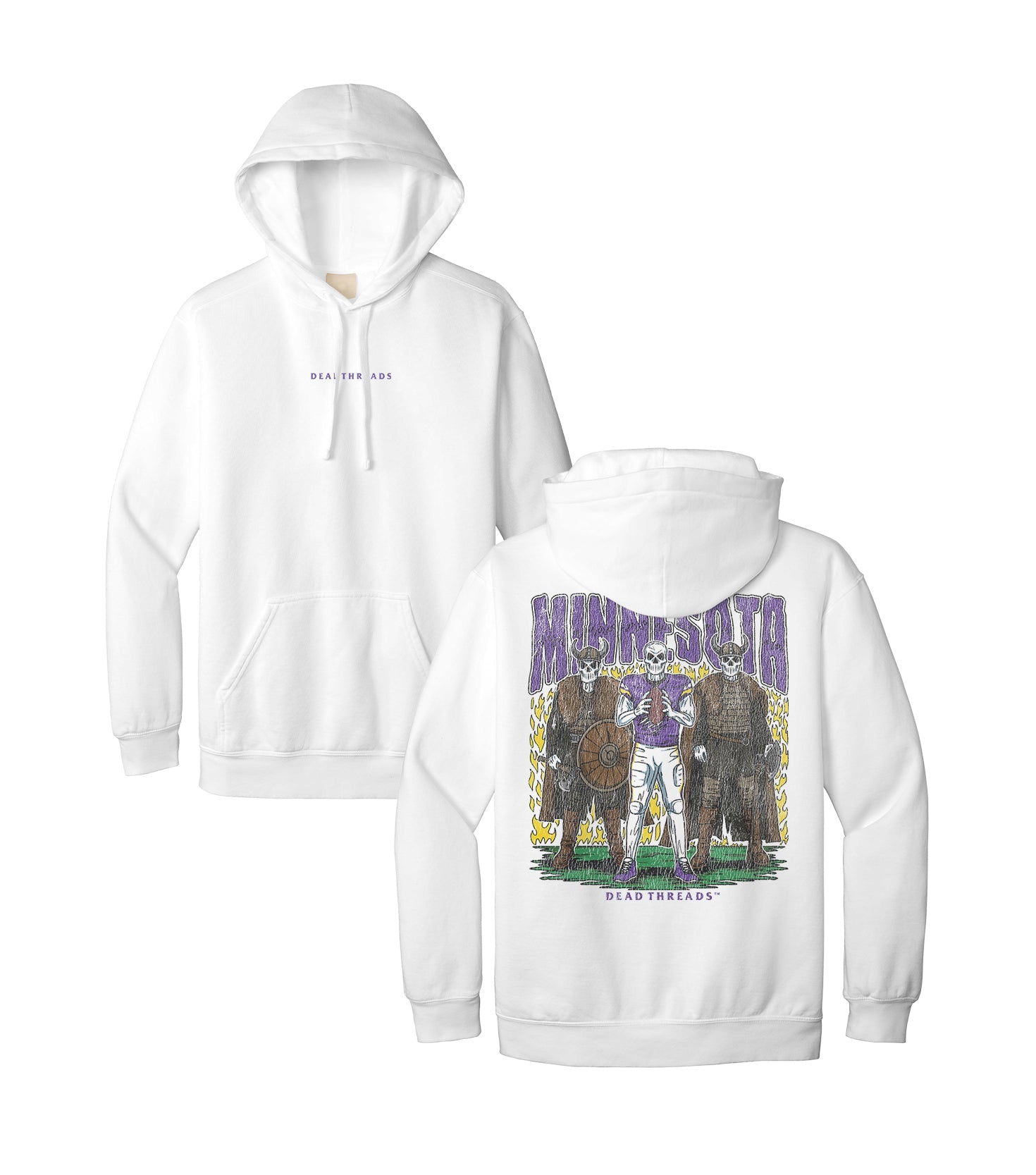 MINNESOTA FOOTBALL v3 - “DT ESSENTIAL" HOODIE – Hoodie – Dead Threads Apparel